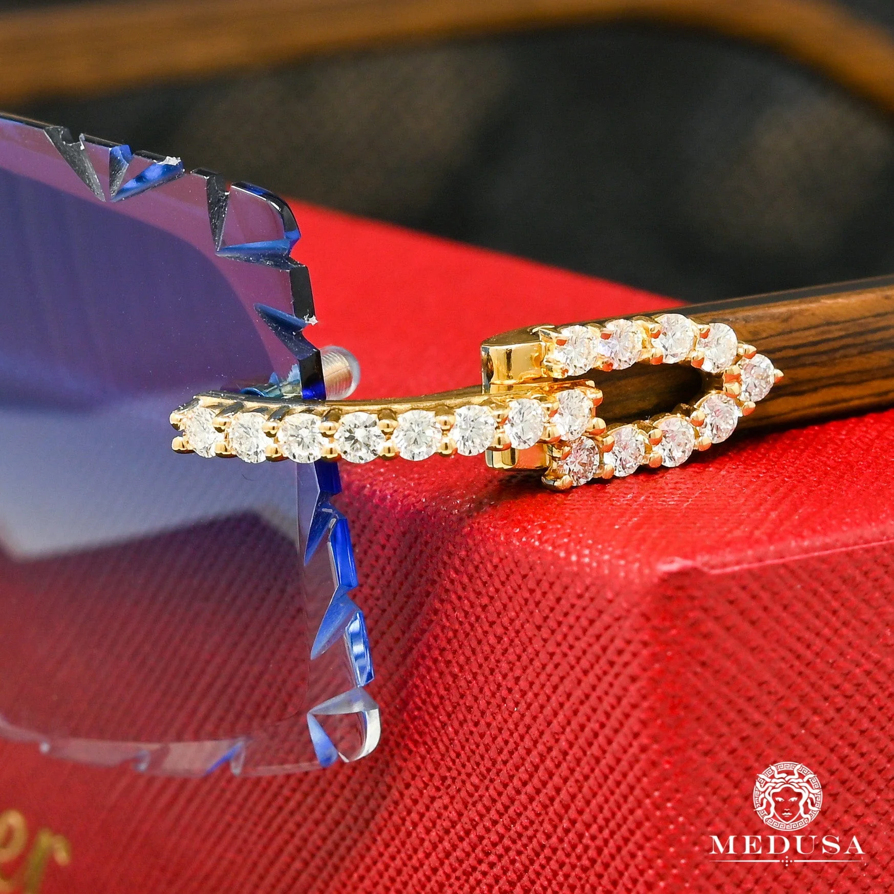 Cartier Signature C | Wood & Bleu Diamond Cut Lenses - Image 2