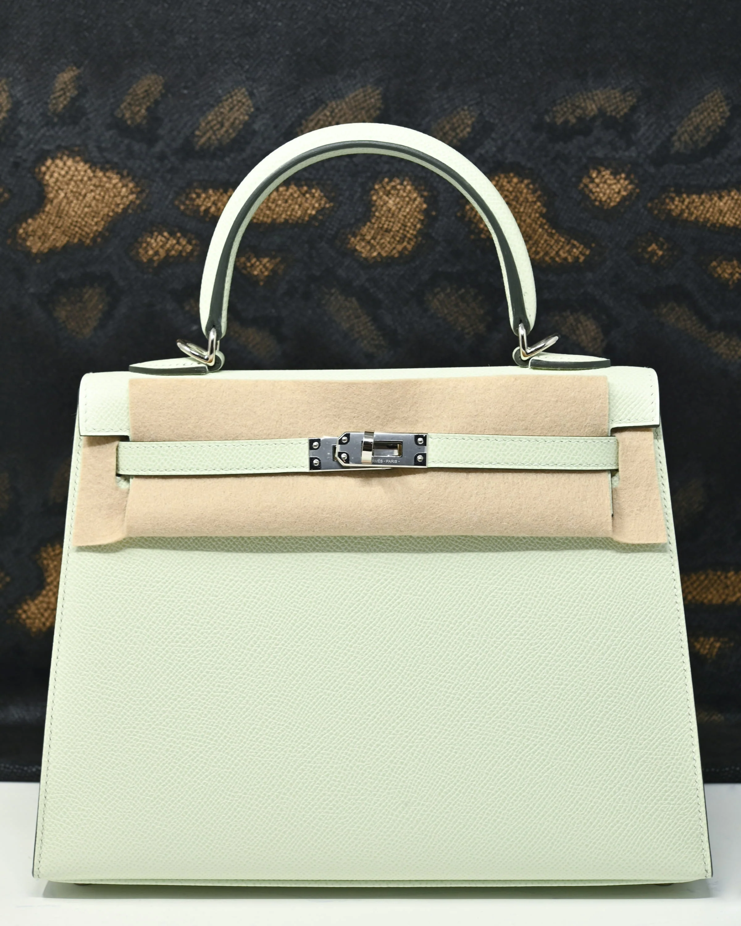 Kelly 25 Epsom Green Fizz Palladium Hardware - BRAND NEW