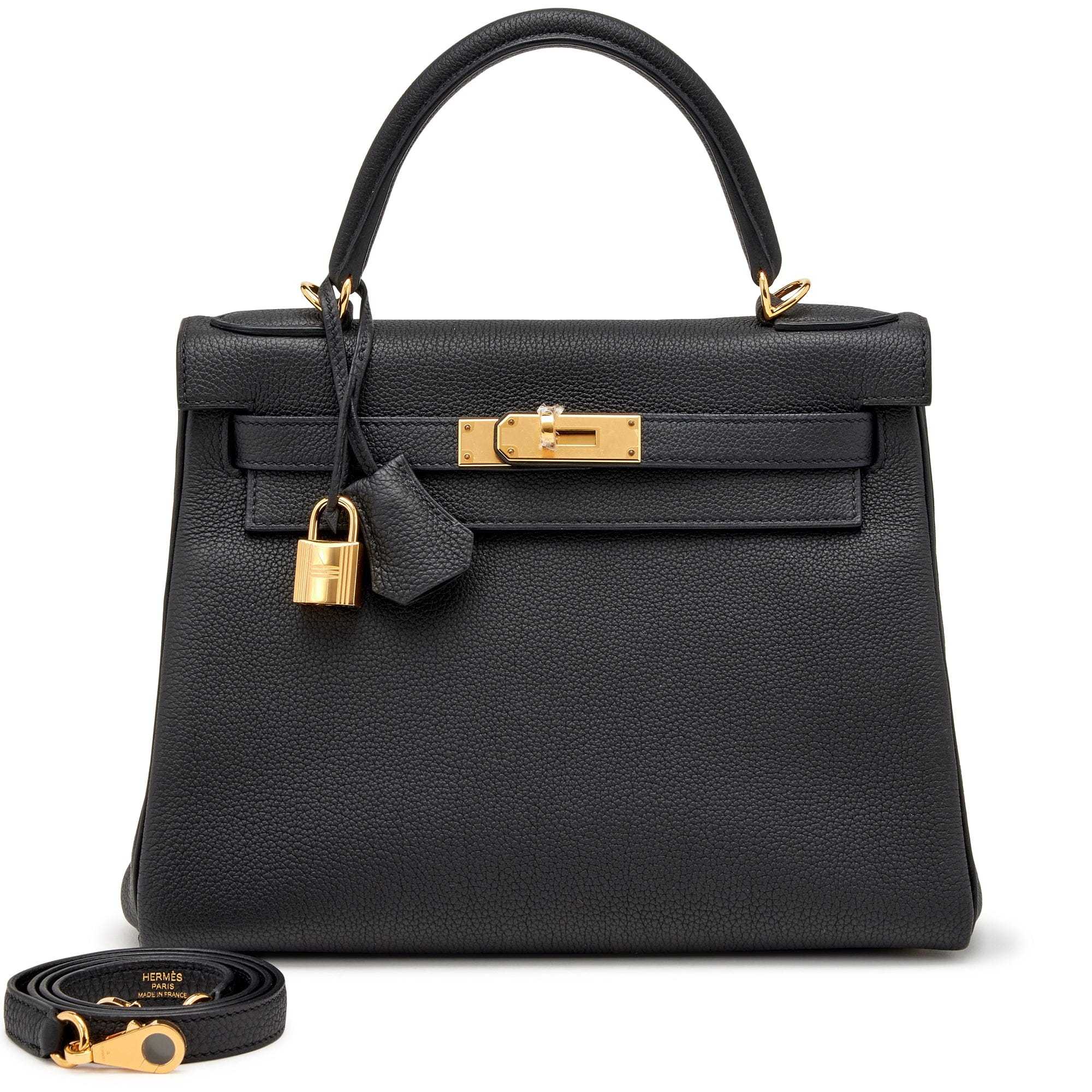 Kelly 28 Togo Black Gold Hardware - Image 3