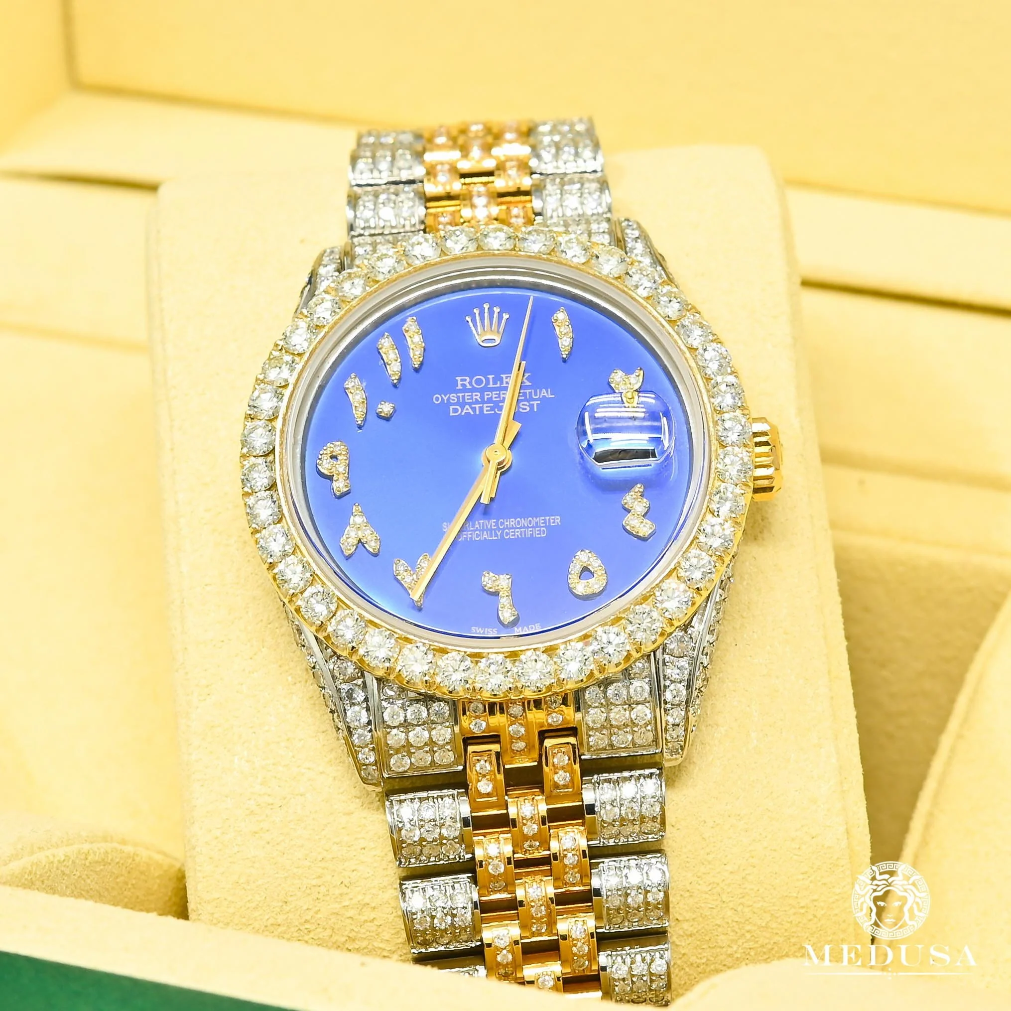 Rolex Datejust 36mm - Blue Arabic Iced Out - Image 2