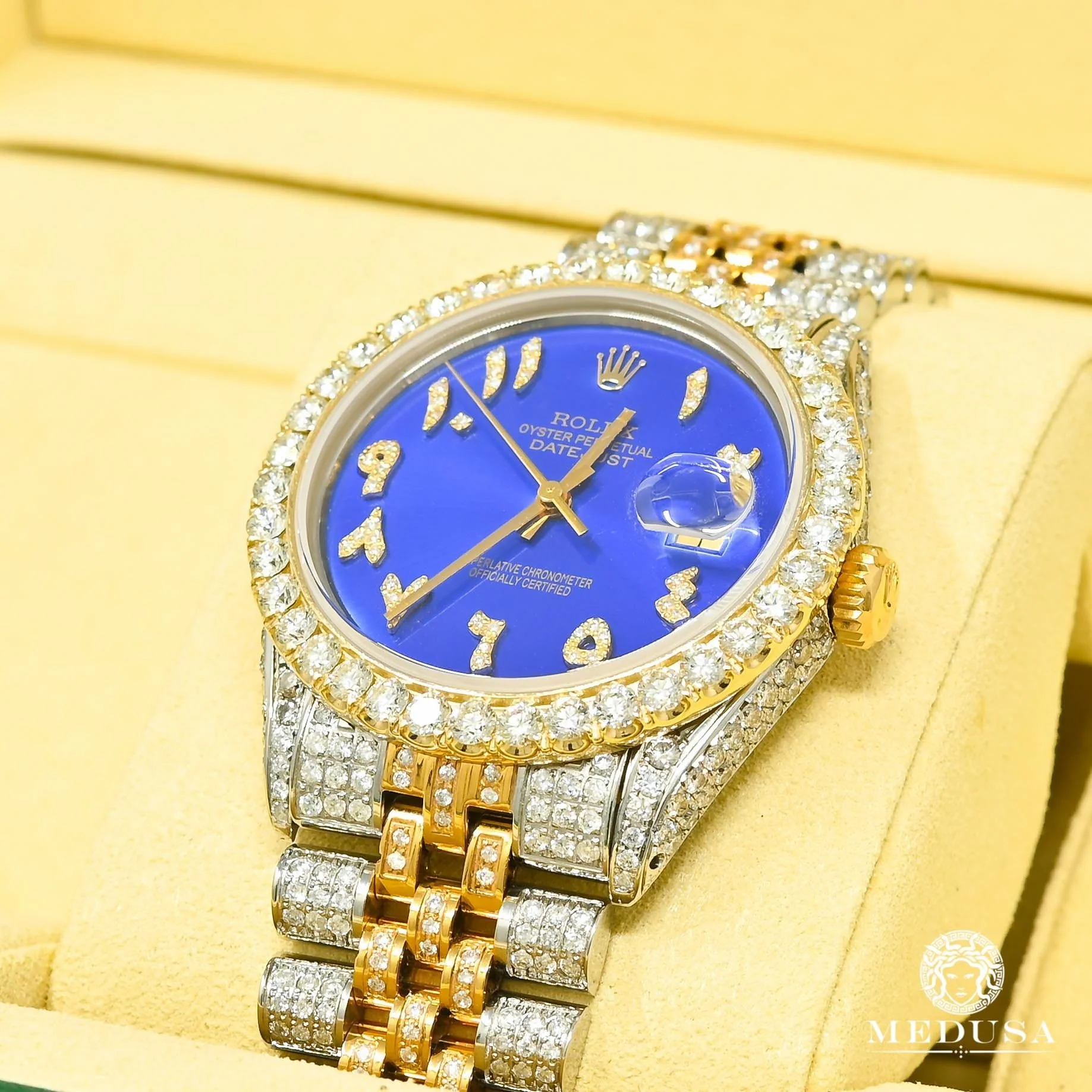 Rolex Datejust 36mm - Blue Arabic Iced Out - Image 3