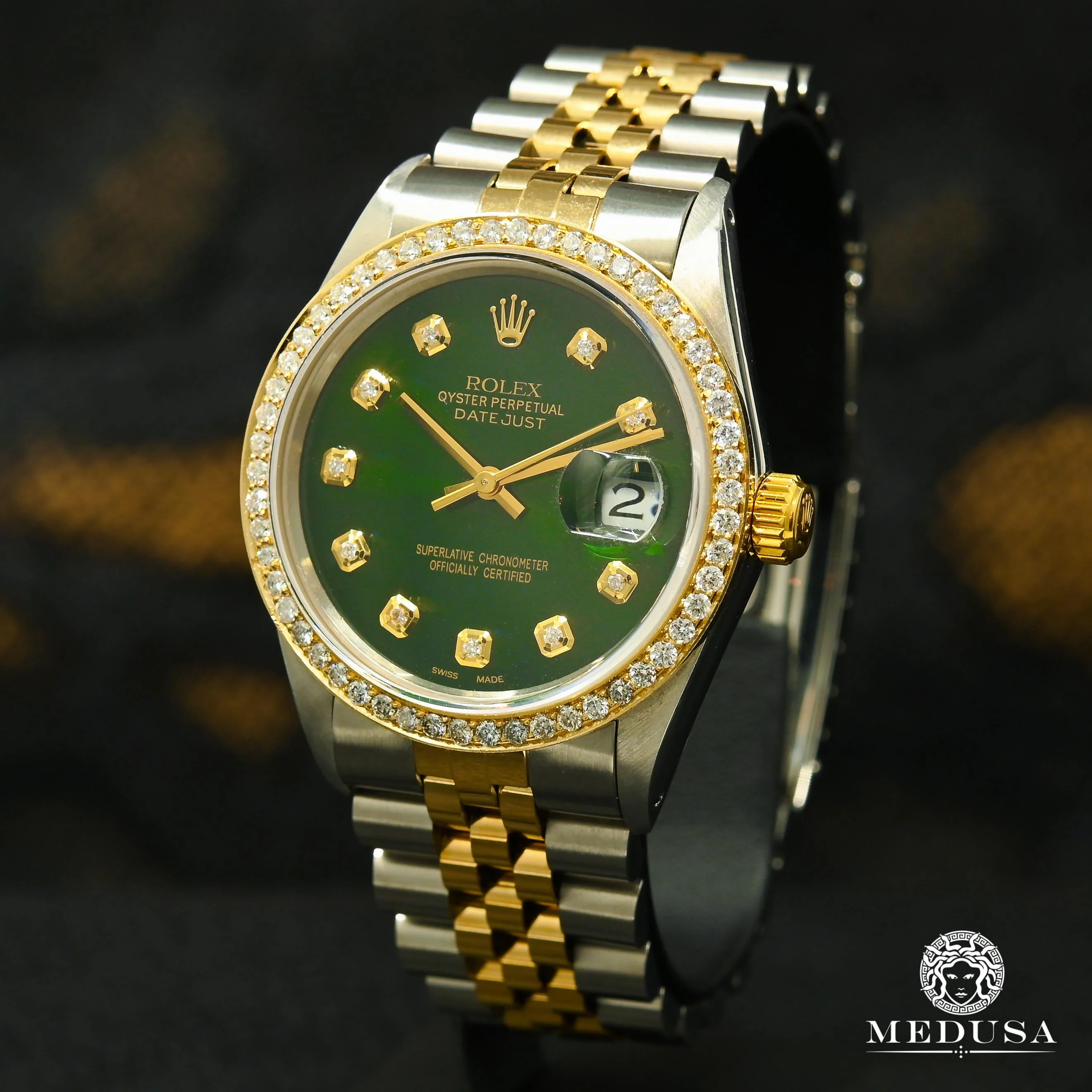 Rolex Datejust 36mm - Green Jubilee 1.00CT