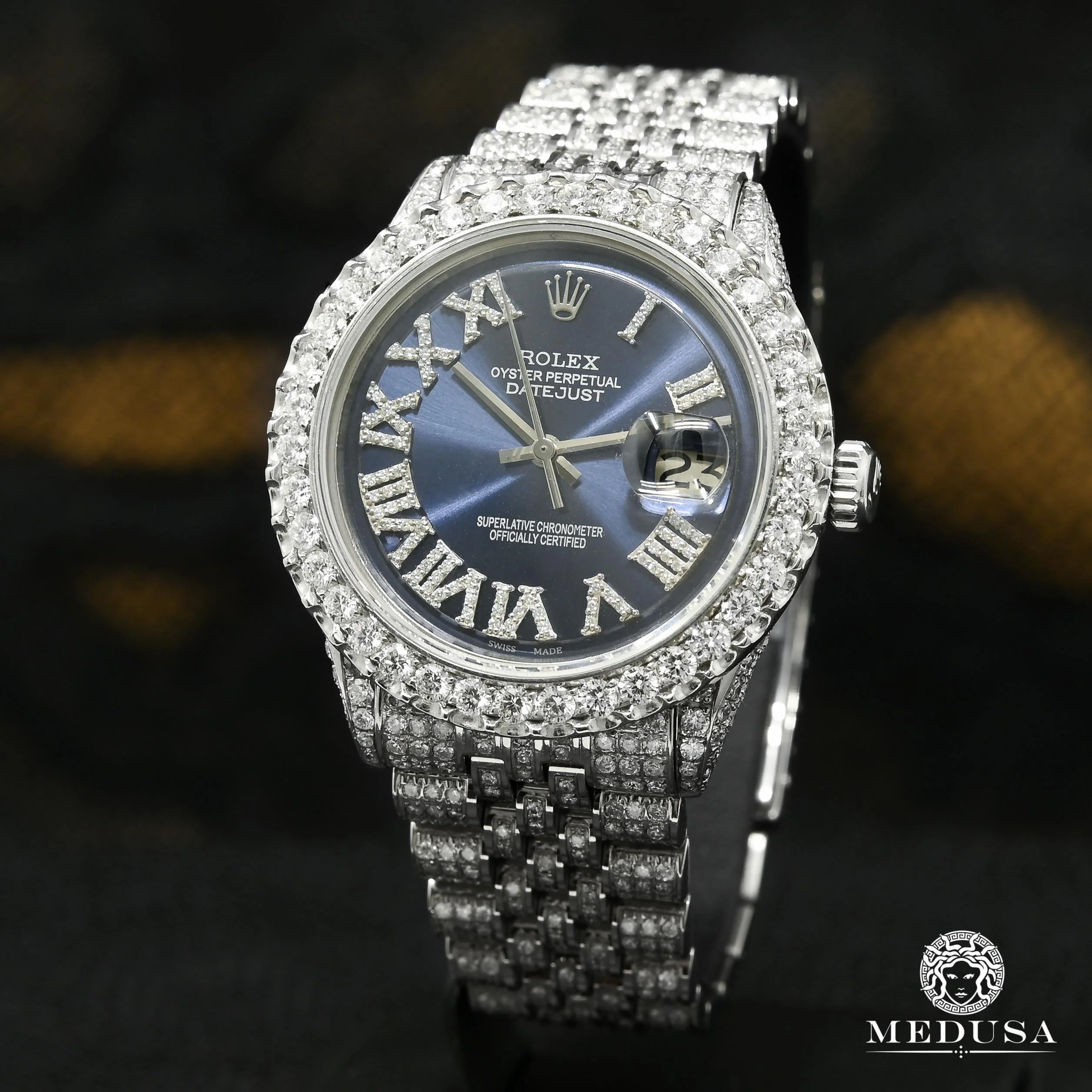 Rolex Datejust 36mm - Navy Iced Out