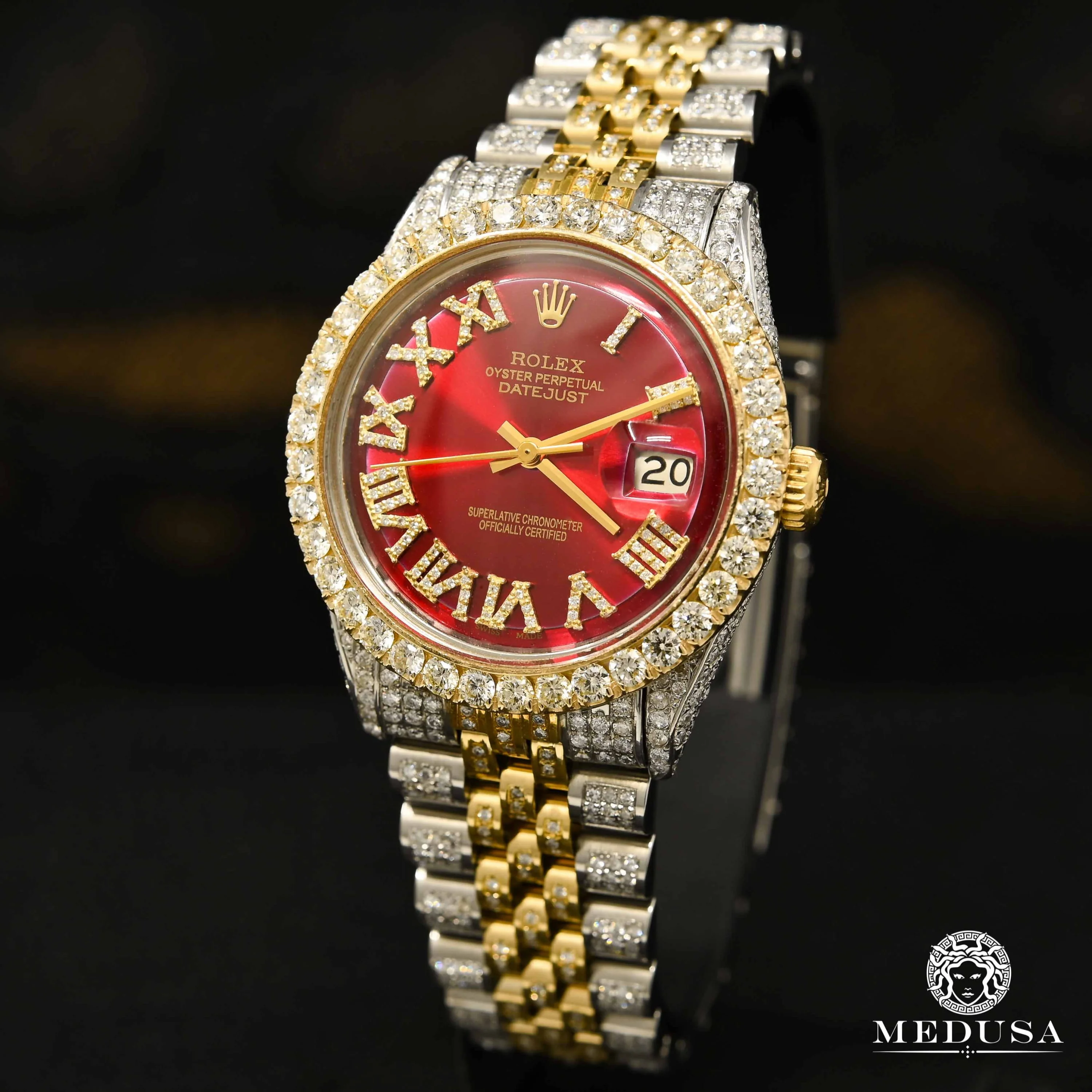 Rolex Datejust 36mm - Red Iced Out XL