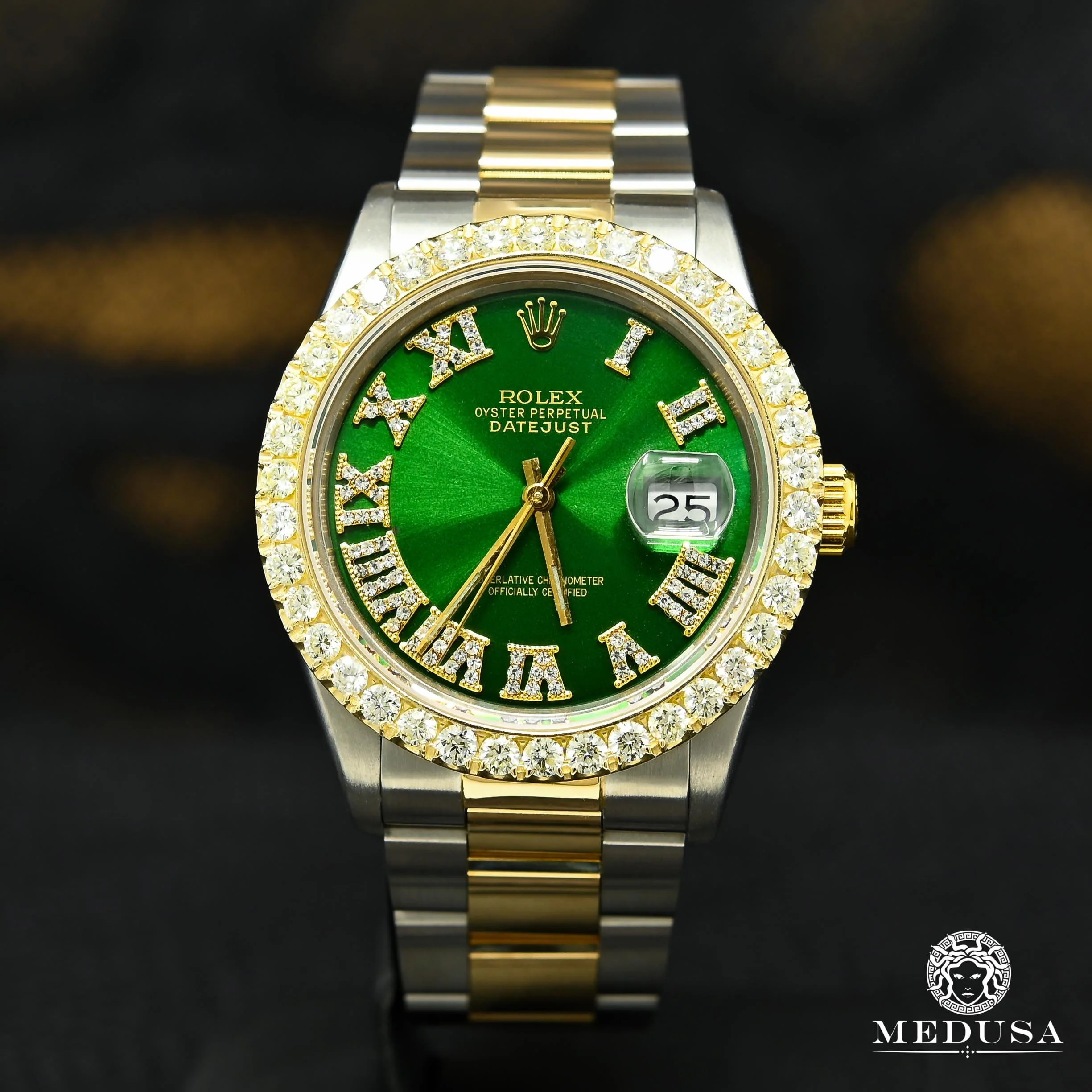 Rolex Datejust 36mm - Oyster Roman Green - Image 3