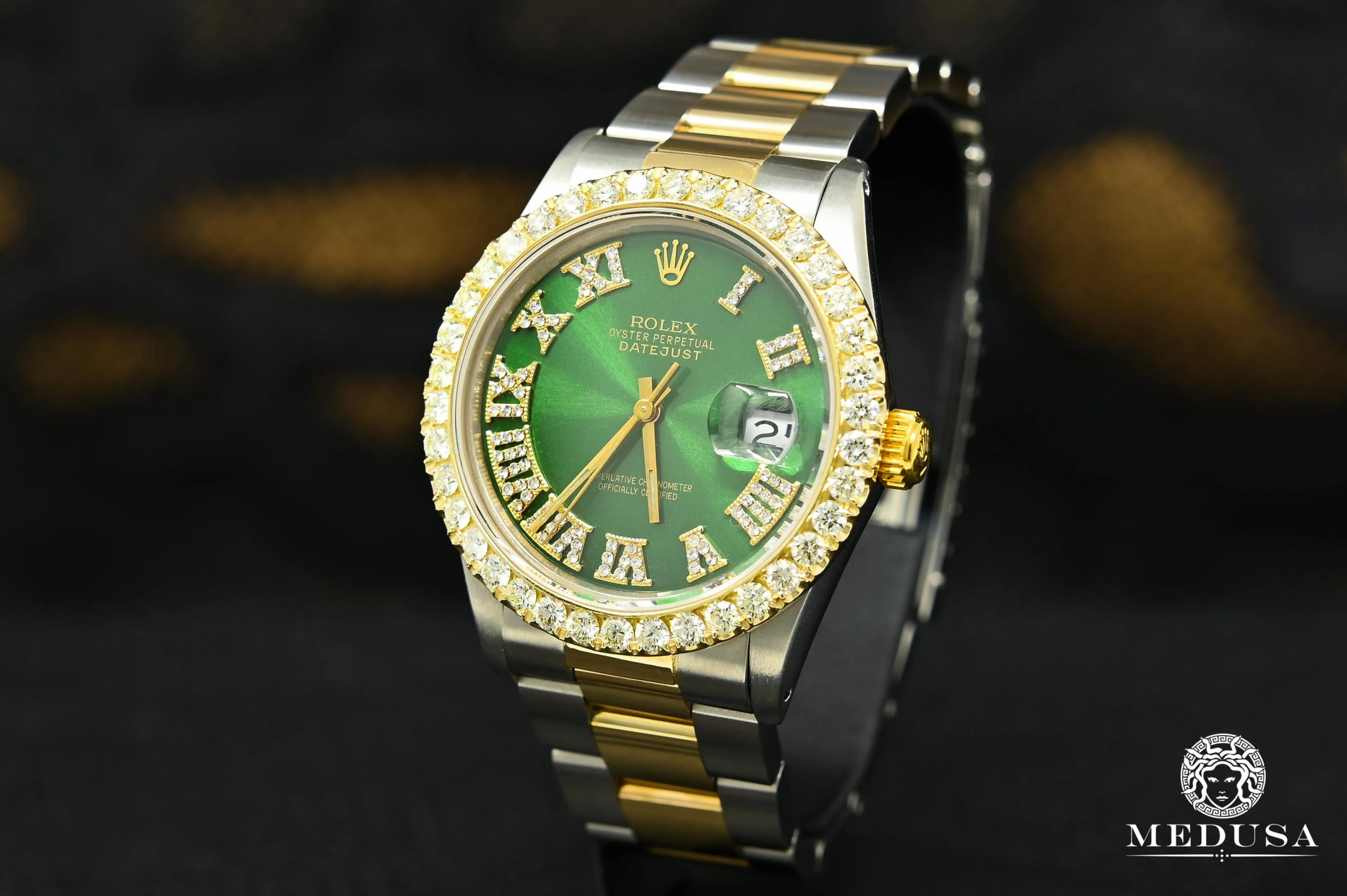 Rolex Datejust 36mm - Oyster Roman Green - Image 4