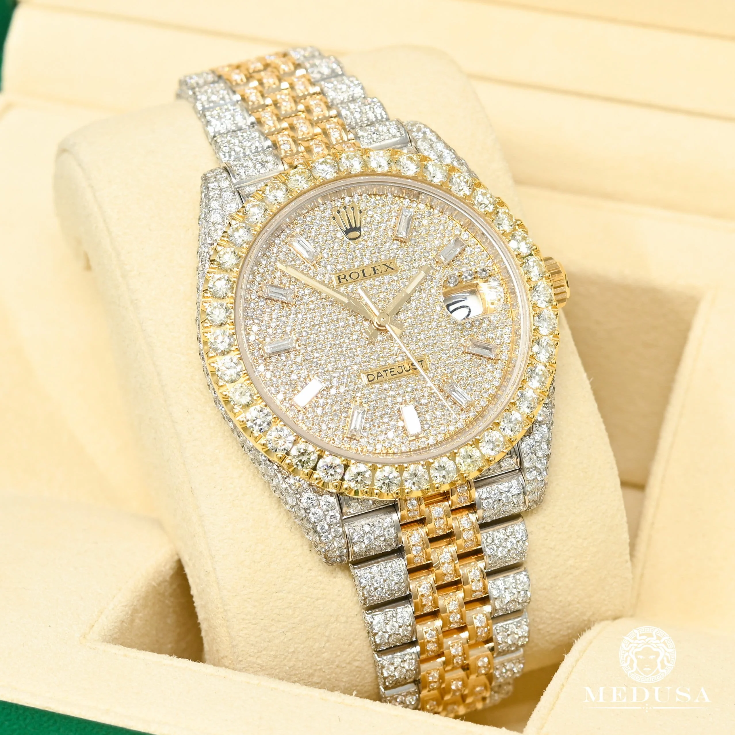 Rolex Datejust 41mm - 2 Tones Full Honeycomb Baguette - Image 2