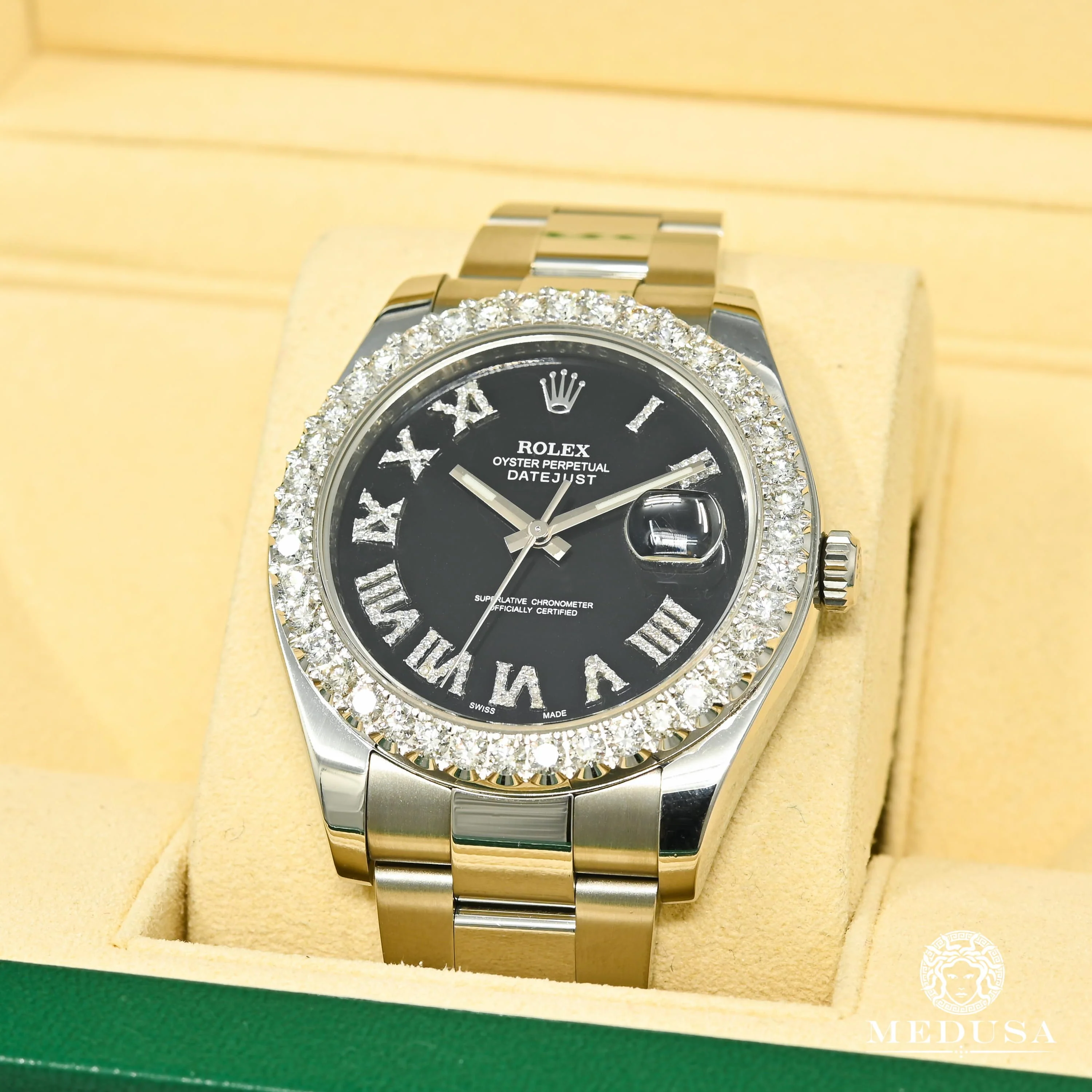 Rolex Datejust 41mm - Black Roman Iced - Image 2