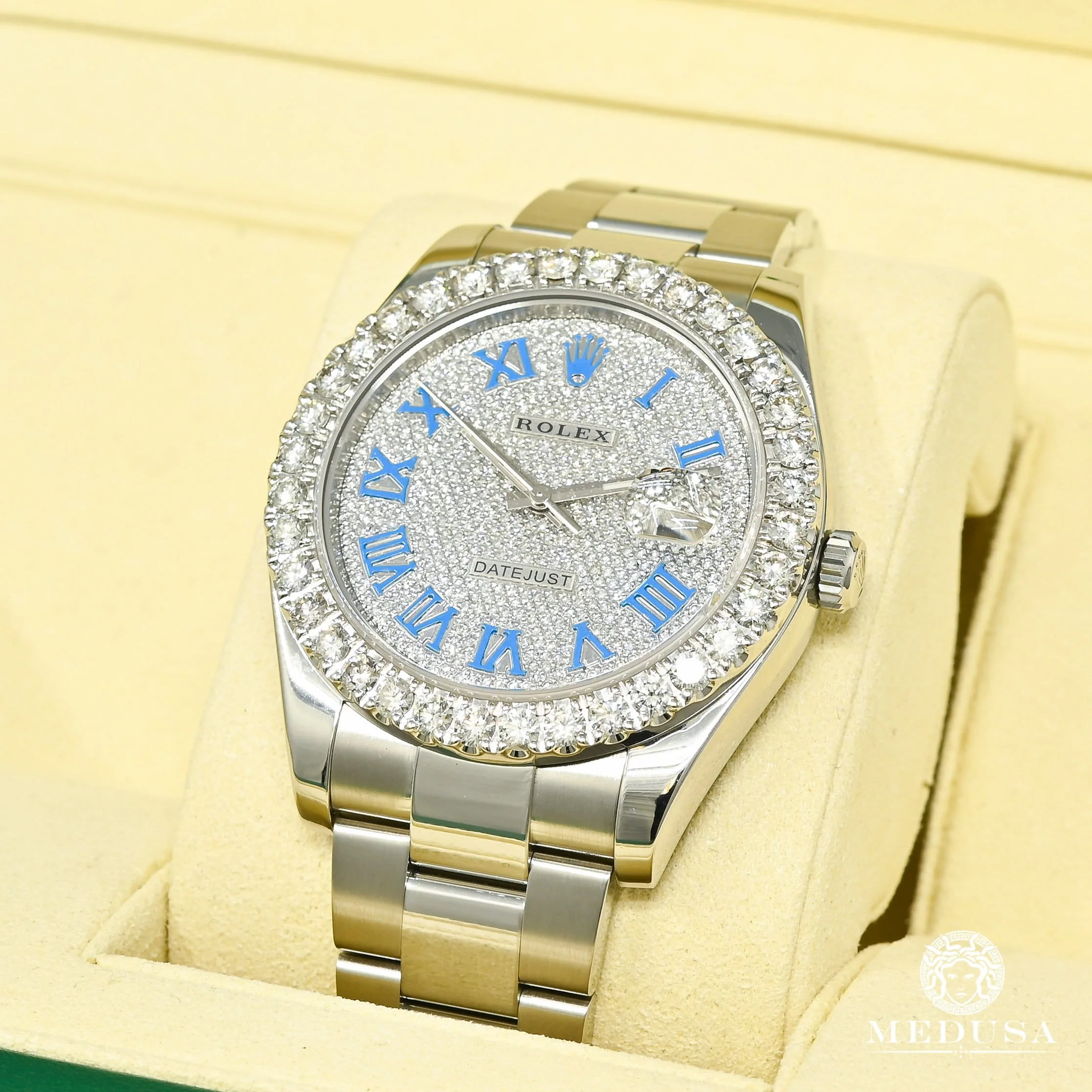 Rolex Datejust 41mm - Blue Roman Iced - Image 3