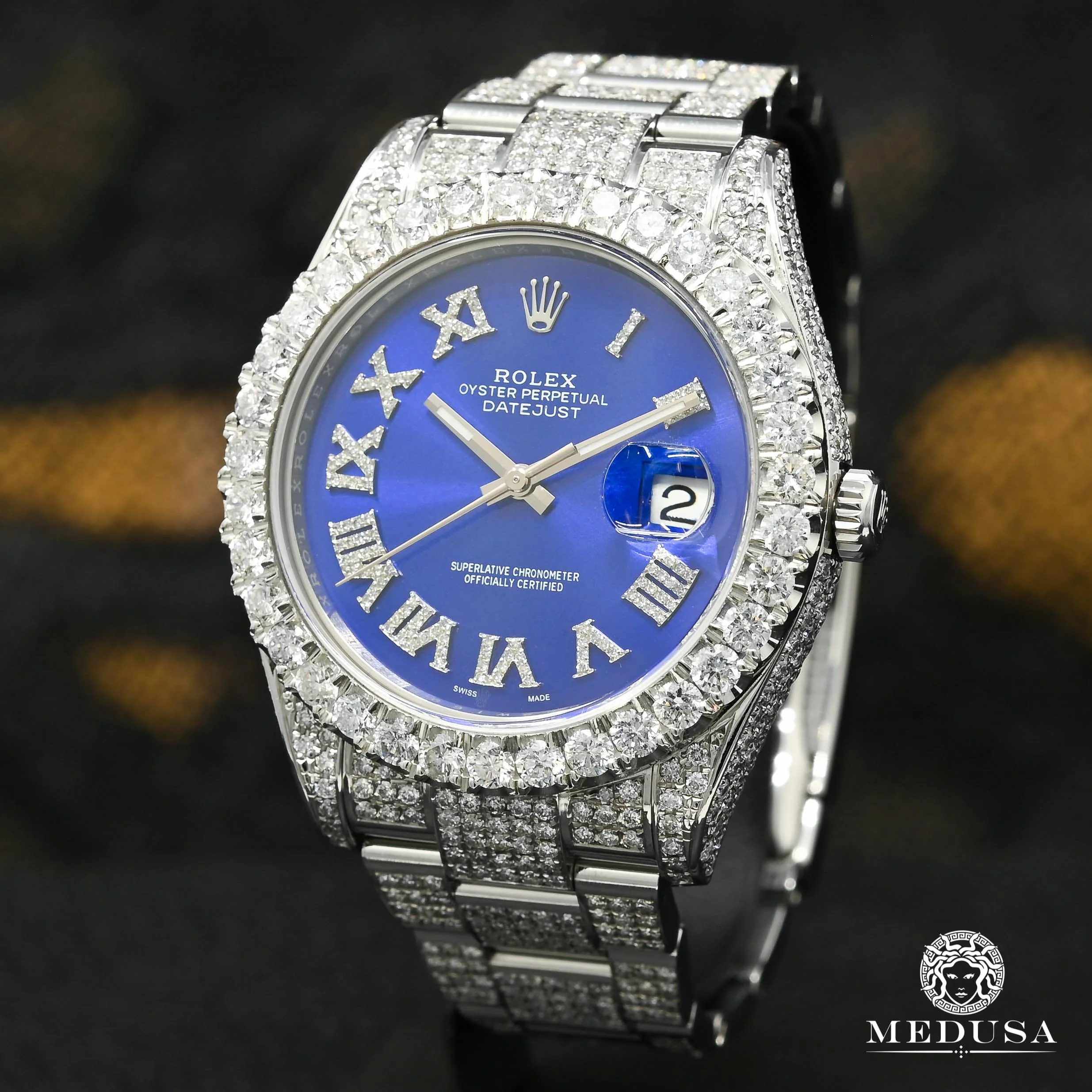 Rolex Datejust 41mm - Blue Roman Full Iced