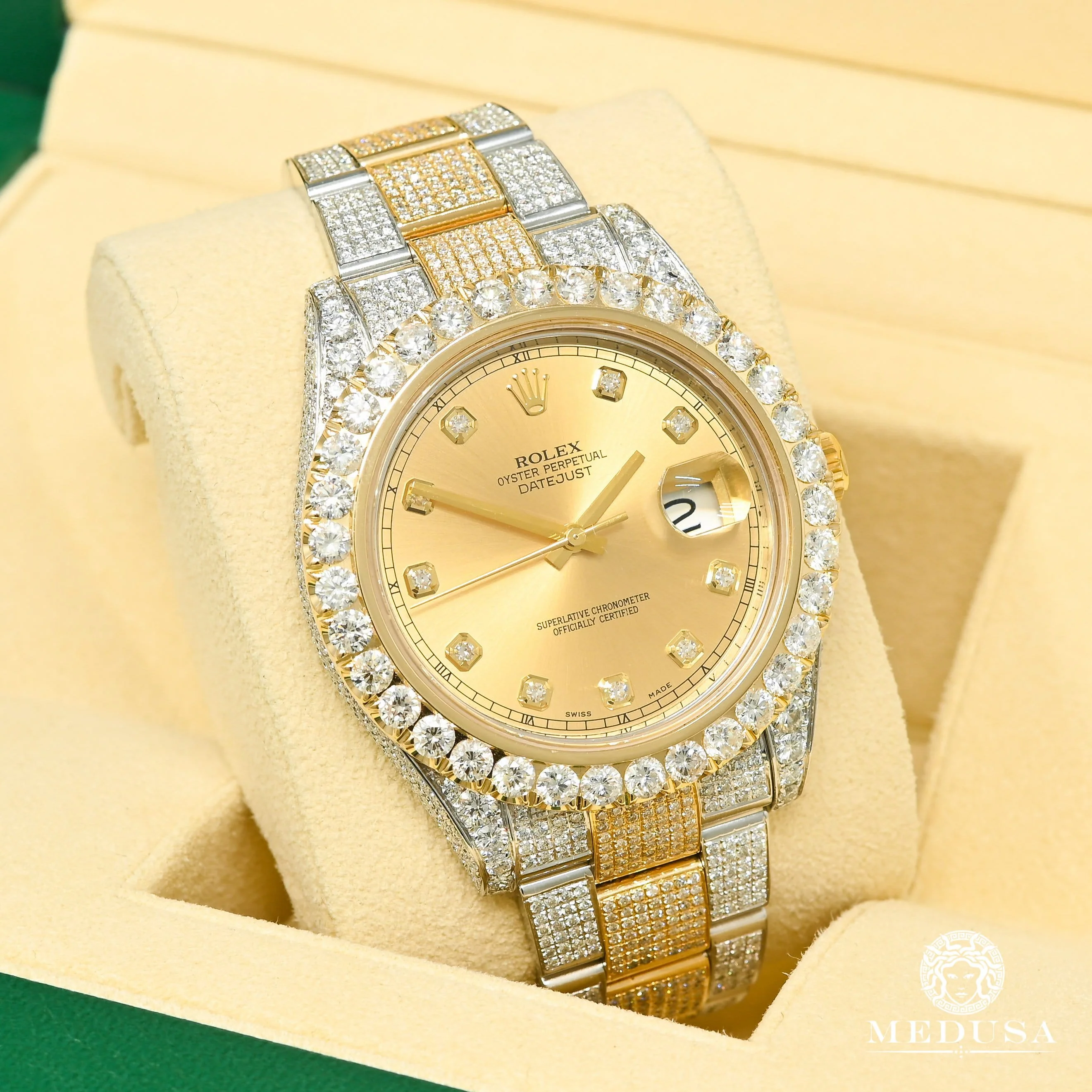 Rolex Datejust 41mm - Champagne 2 Tones Iced - Image 2