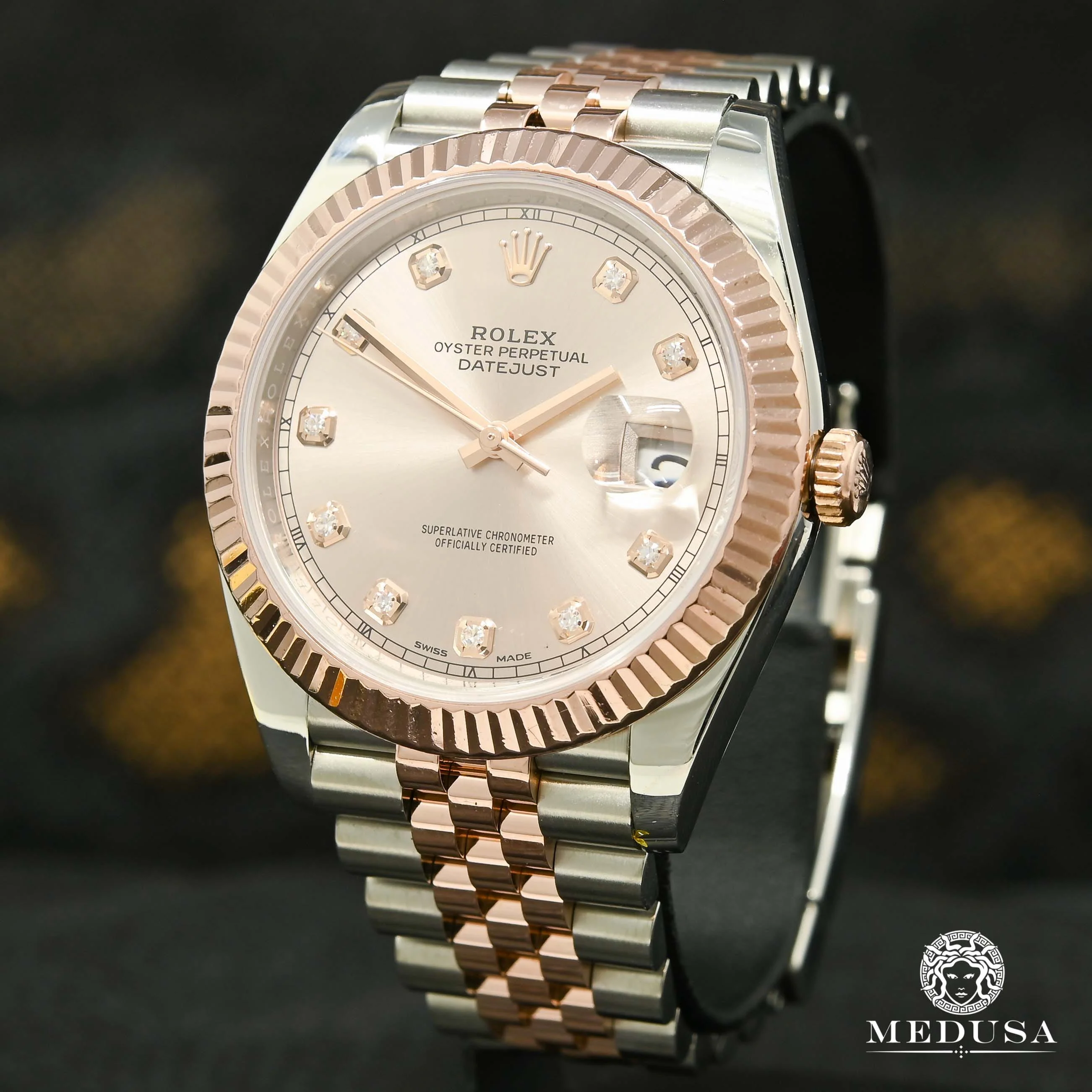 Rolex Datejust 41mm - Everose Sundust Factory Diamond
