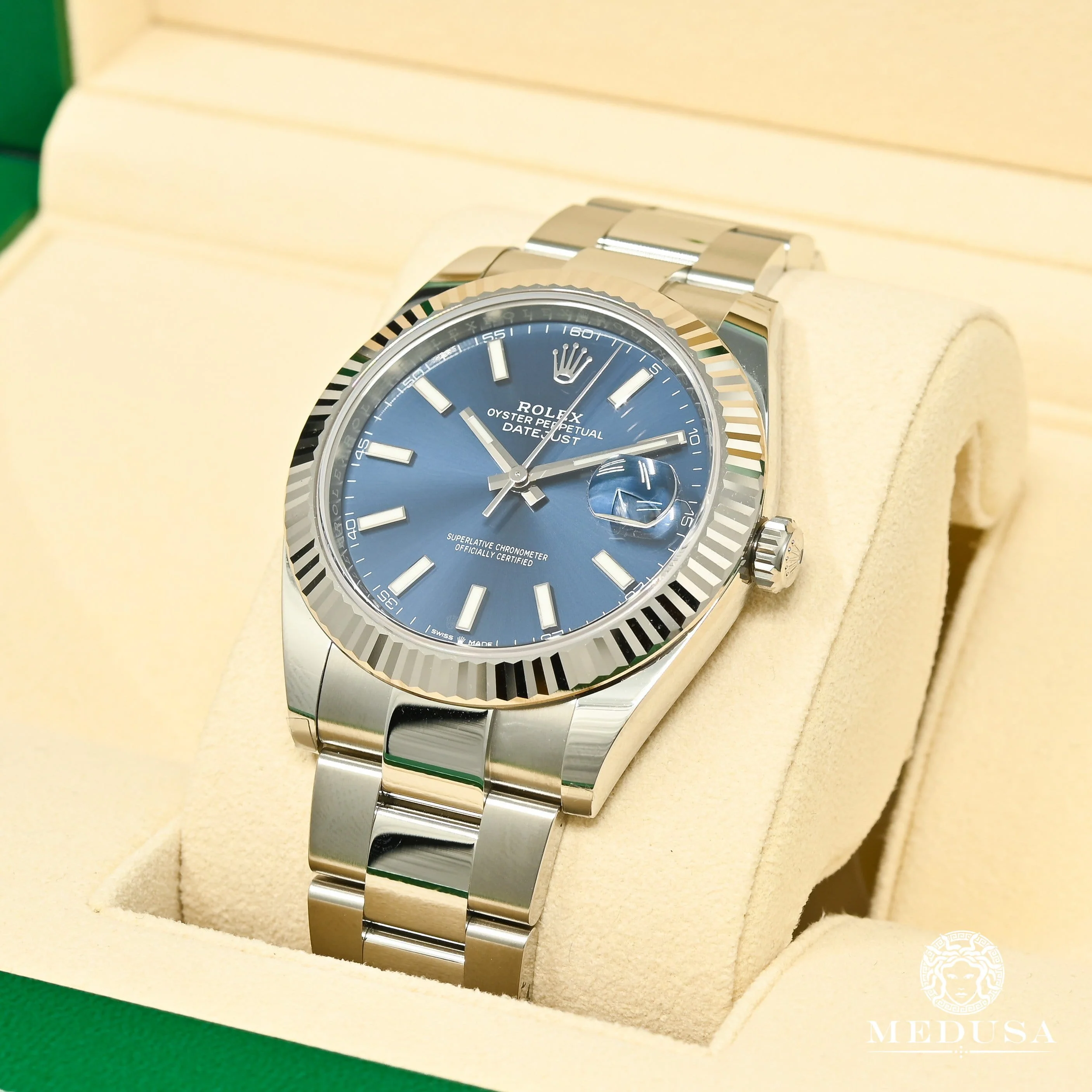 Rolex Datejust 41mm - Blue Fluted Stick - Image 3
