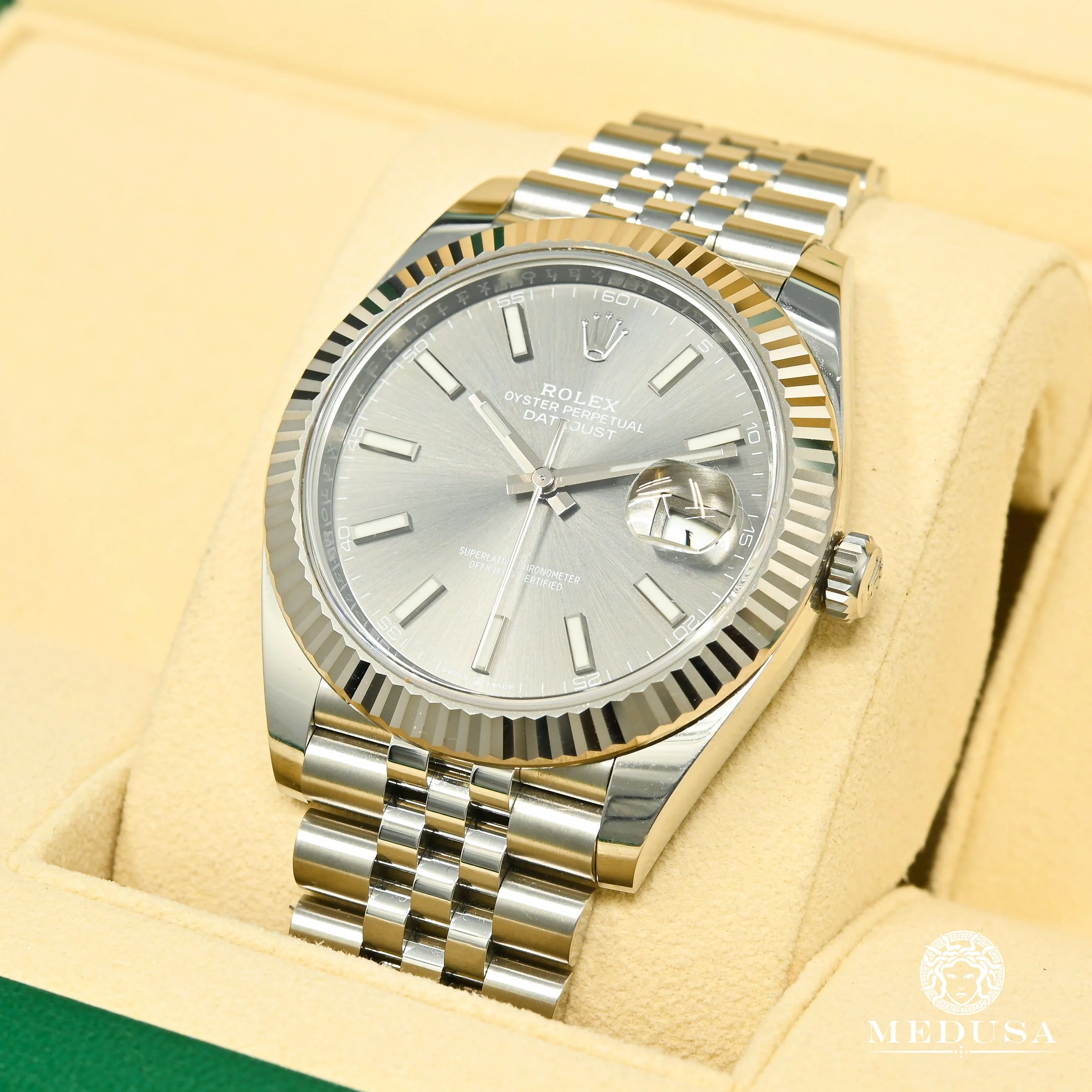 Rolex Datejust 41mm - Fluted Jubilee Rhodium - Image 3