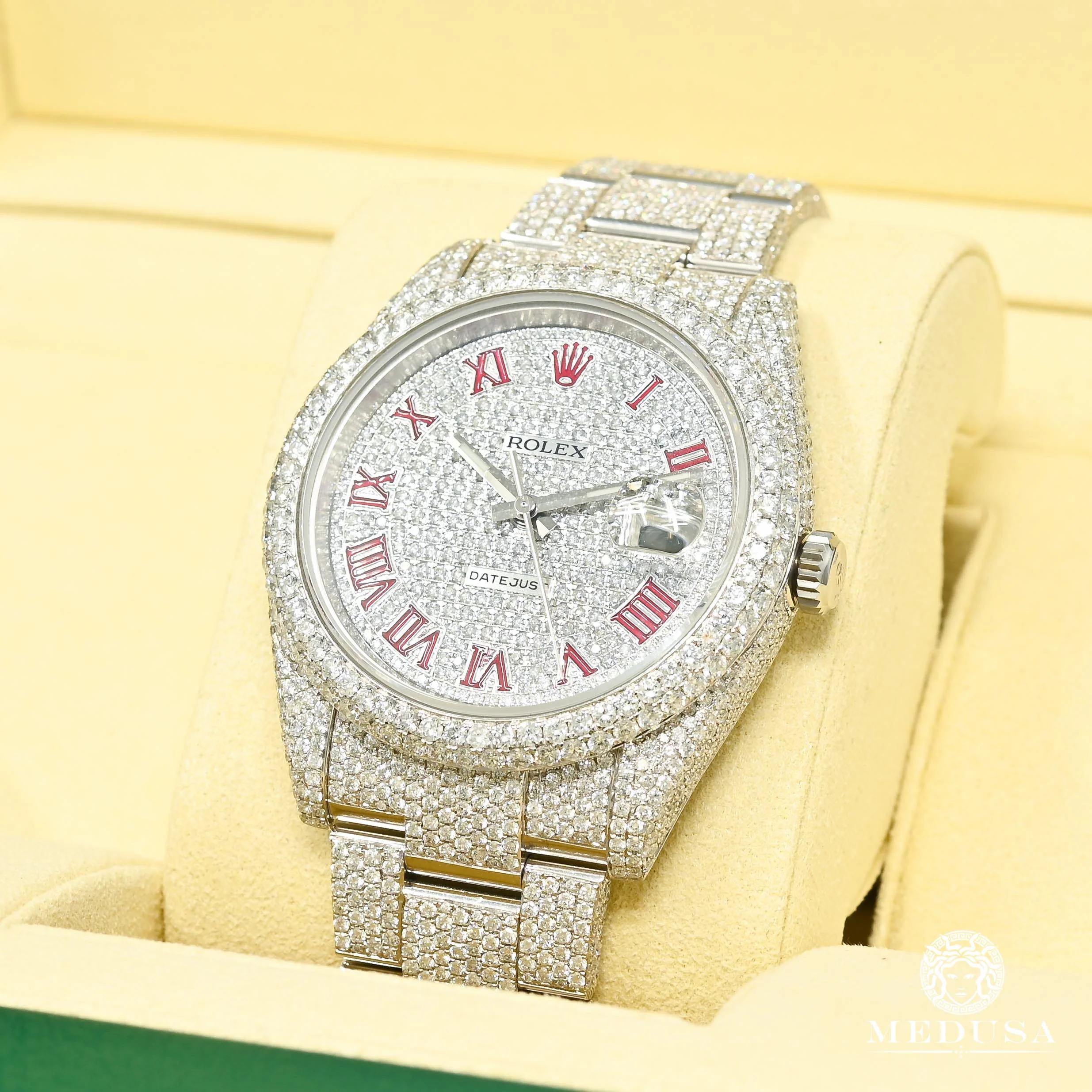 Rolex Datejust 41mm - Full Honeycomb Red - Image 4