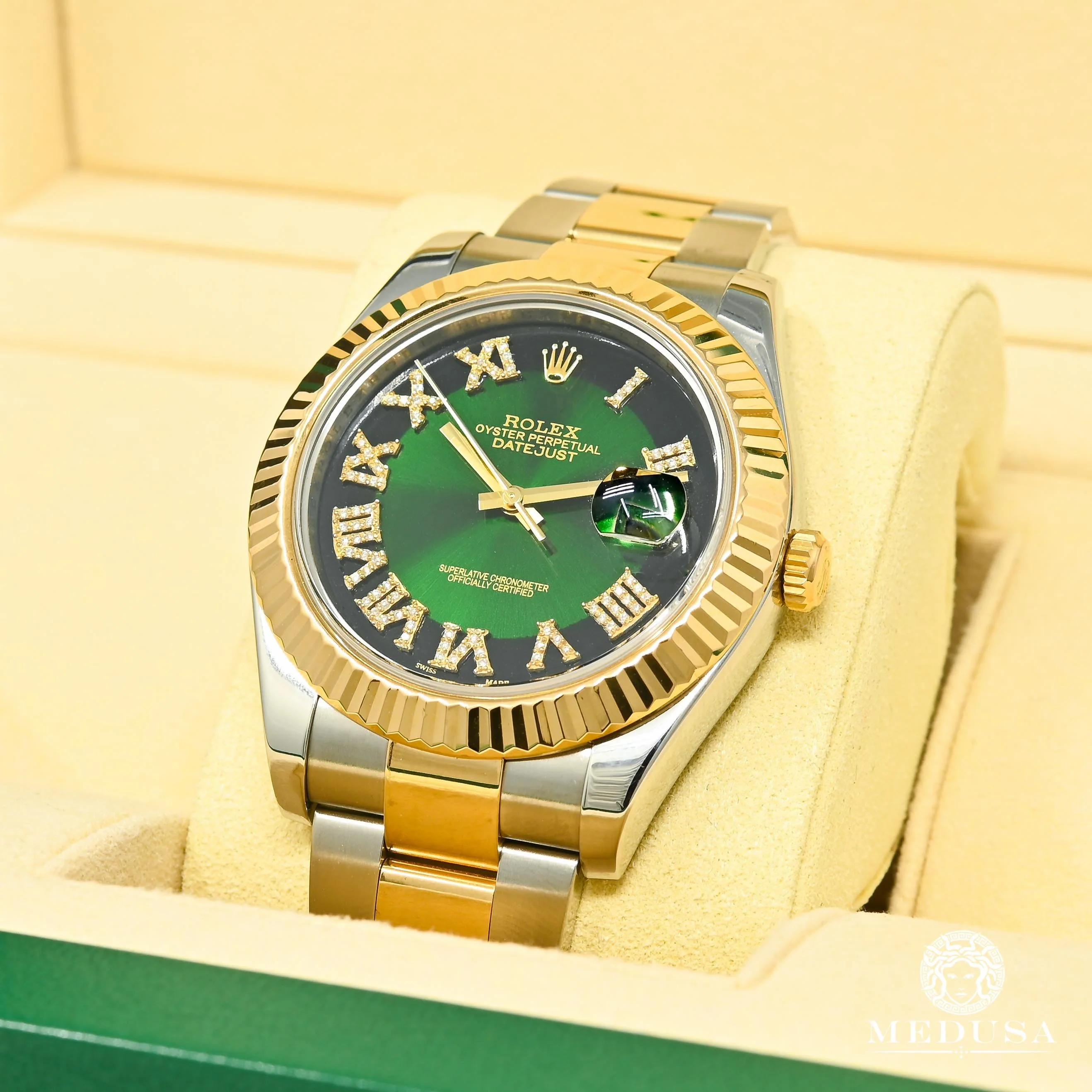 Rolex Datejust 41mm - Oyster Roman Green - Image 2