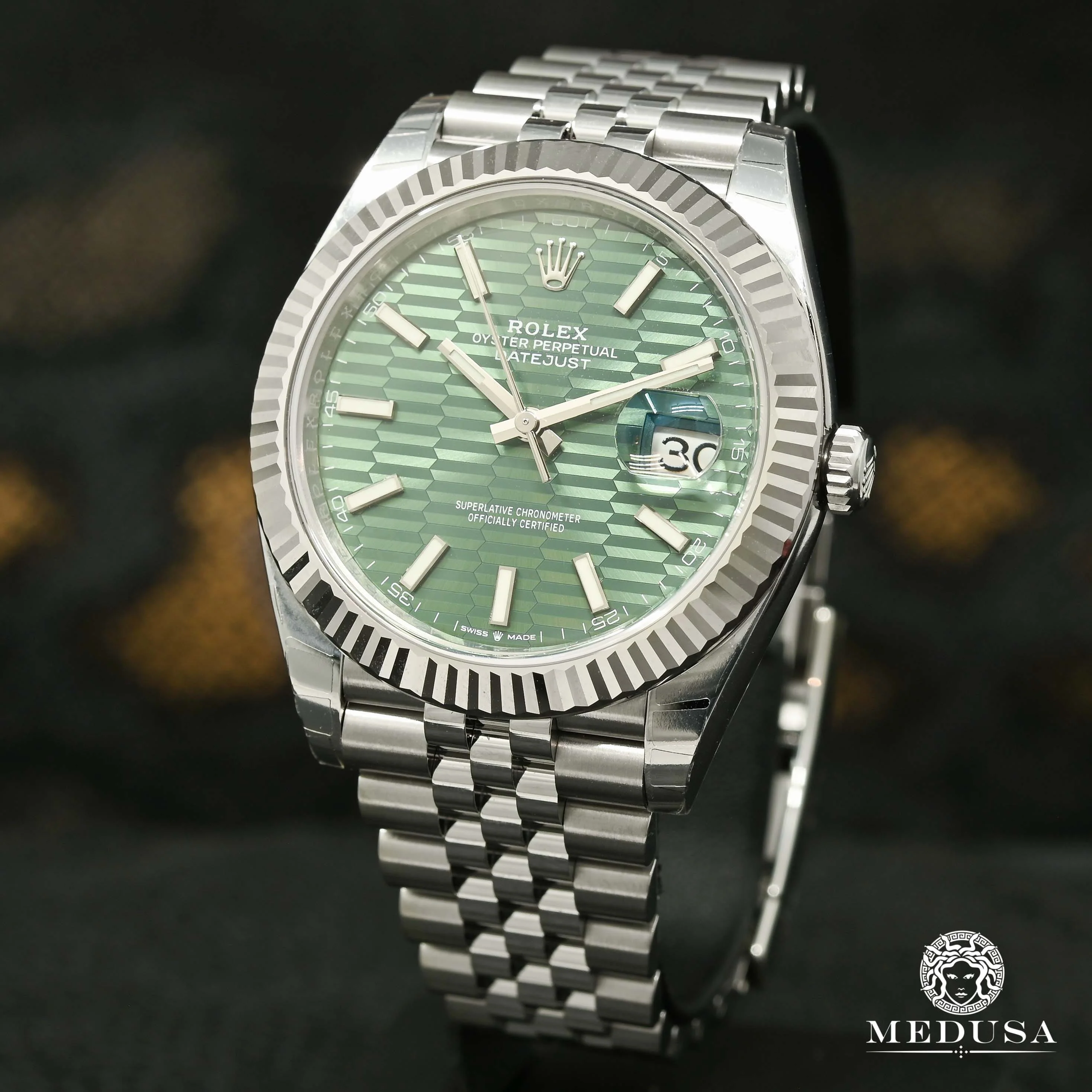 Rolex Datejust 41mm - Jubilee Fluted Motif Green Dial 