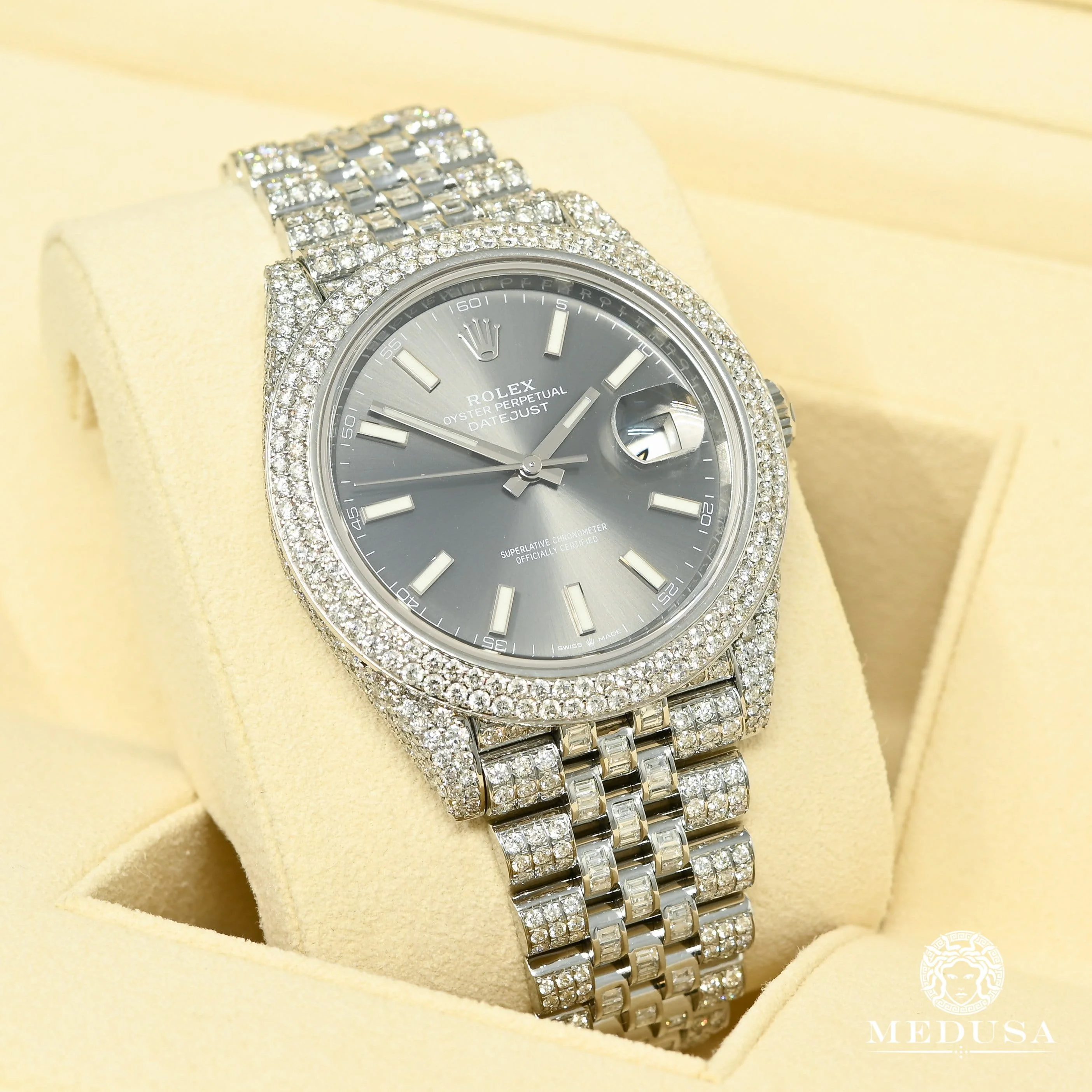 Rolex Datejust 41mm - Jubilee Full Honeycomb Rhodium - Image 2