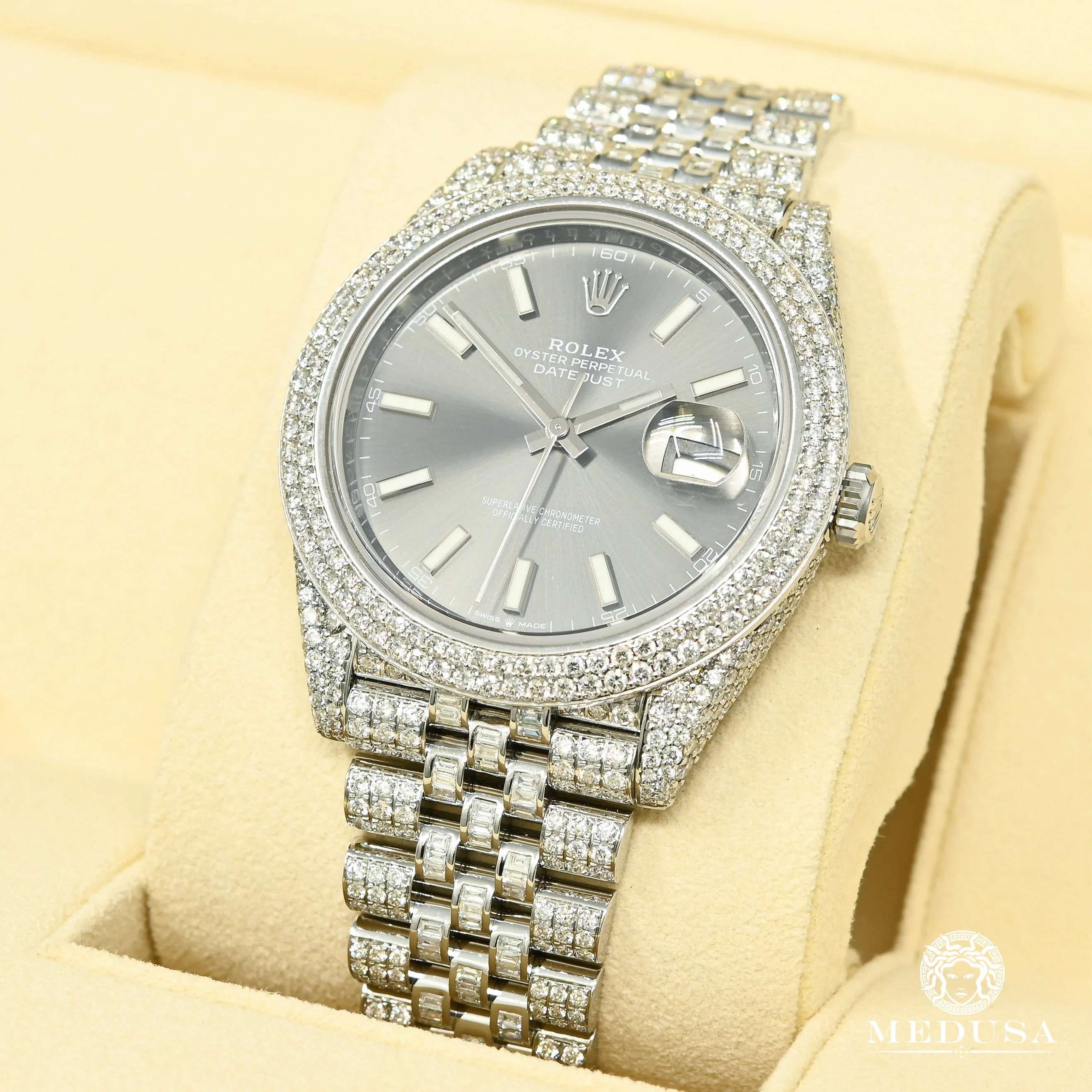 Rolex Datejust 41mm - Jubilee Full Honeycomb Rhodium - Image 3
