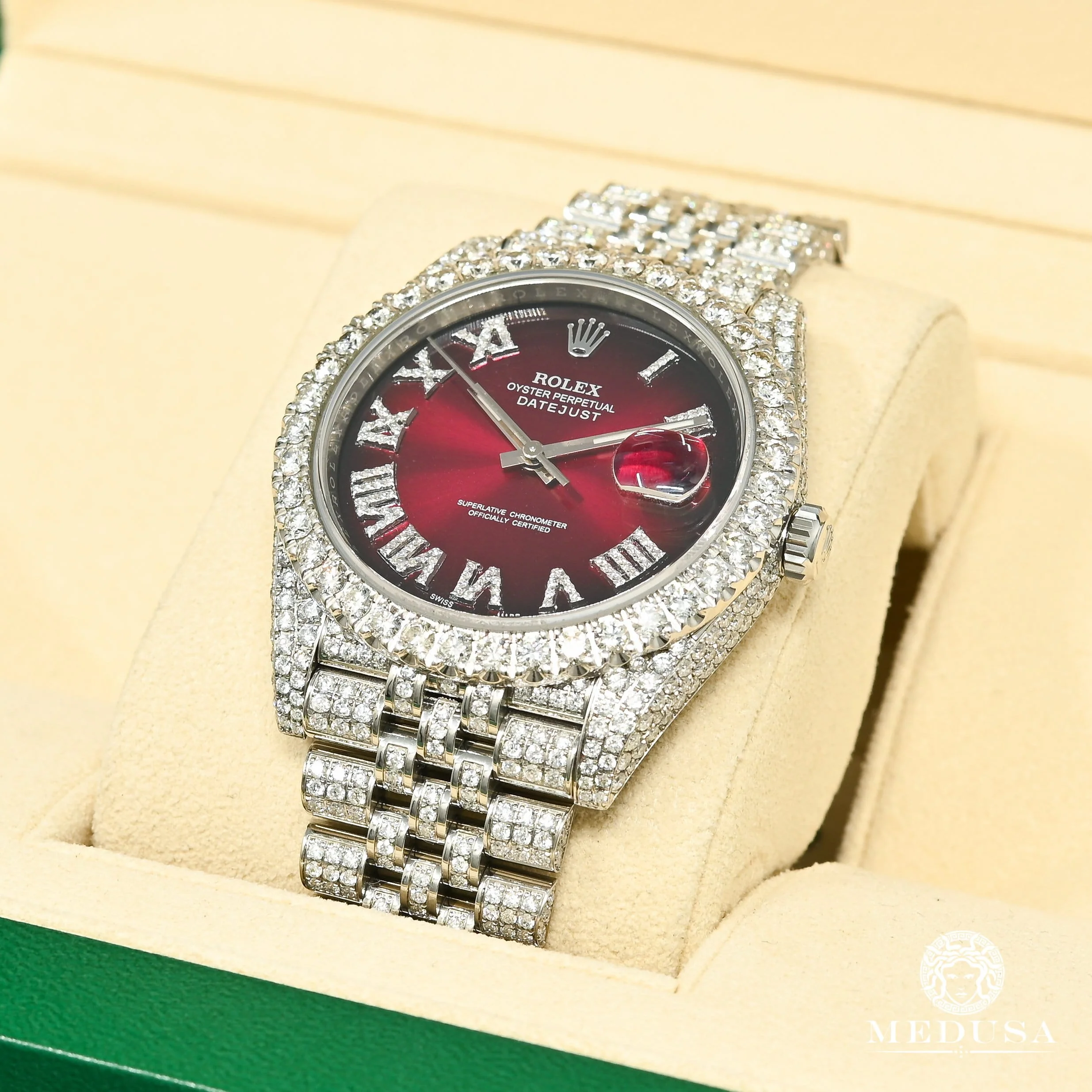 Rolex Datejust 41mm - Jubilee Honeycomb Red - Image 2