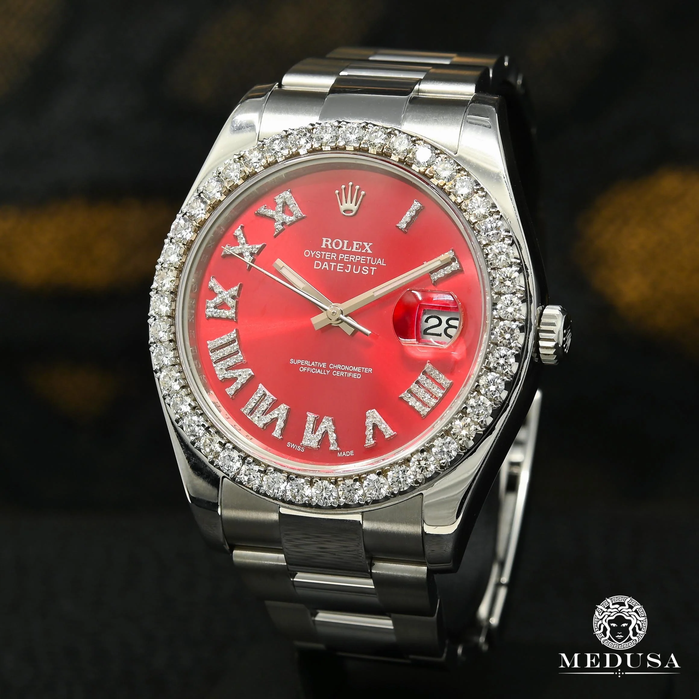 Rolex Datejust 41mm - Red Roman Iced