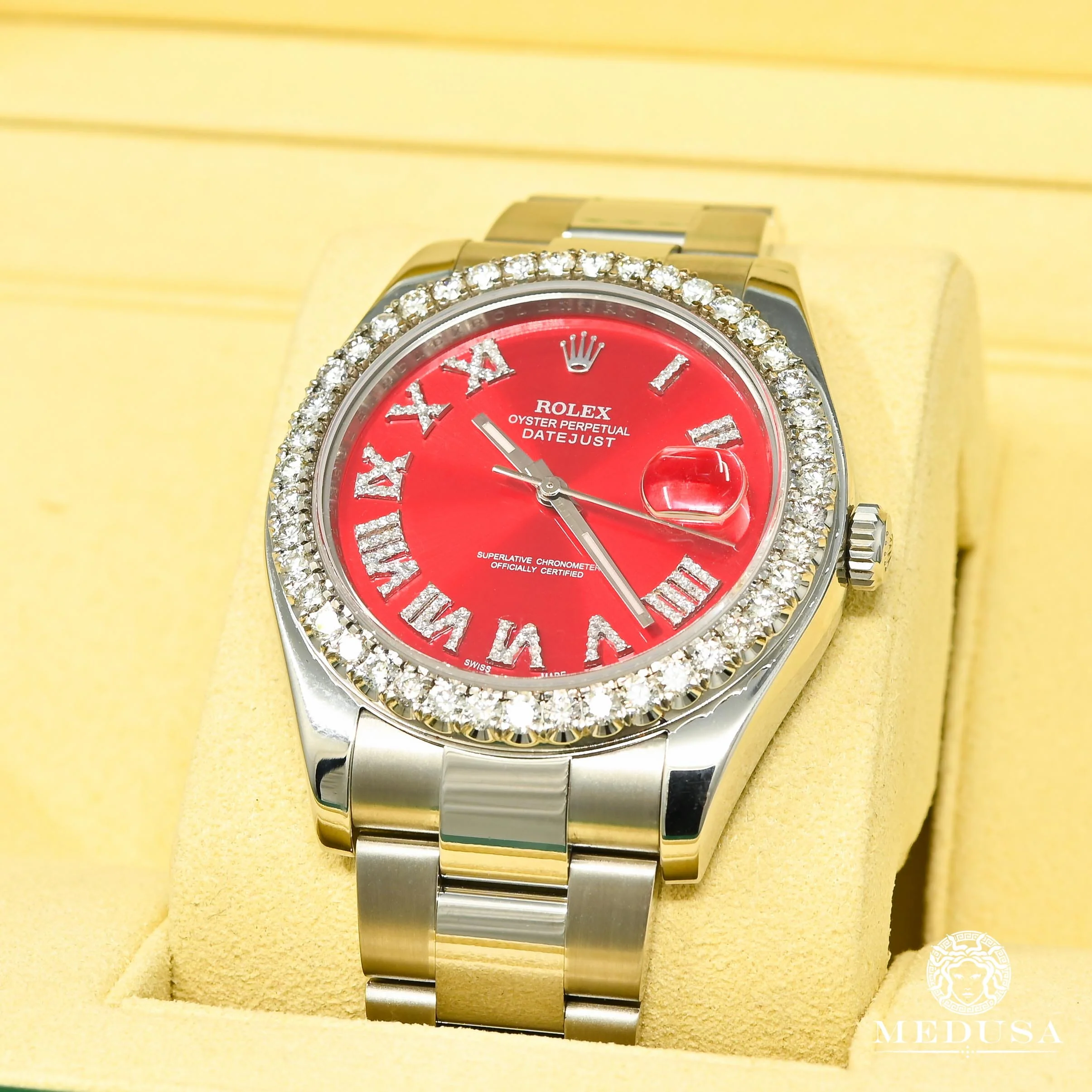 Rolex Datejust 41mm - Red Roman Iced - Image 3