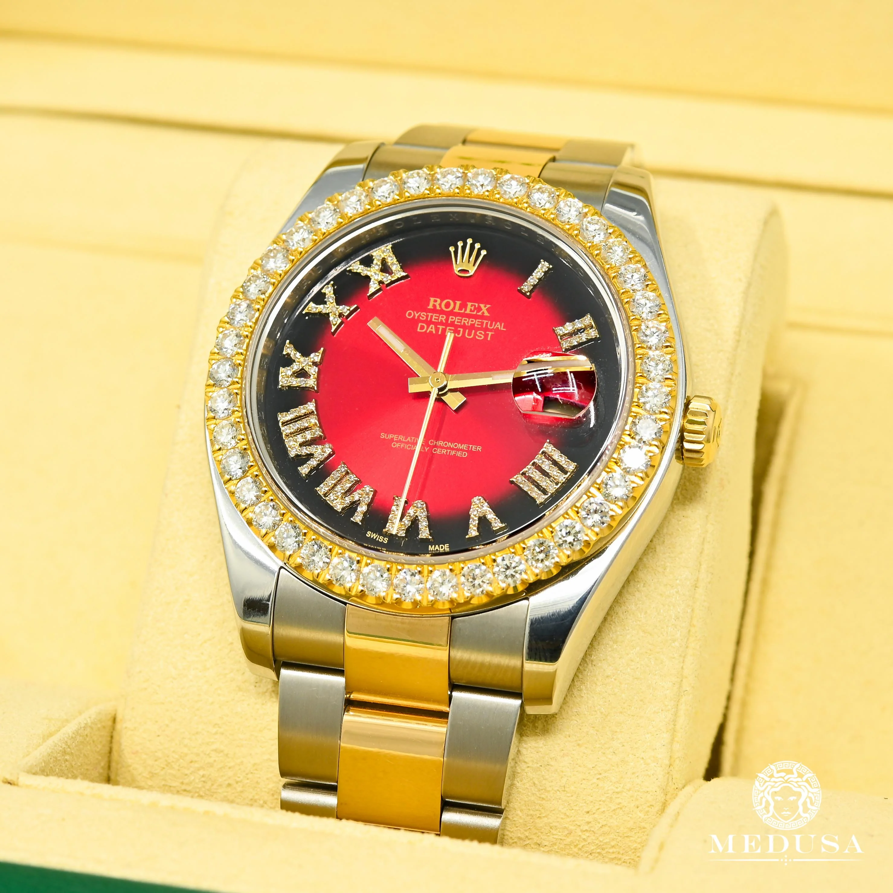 Rolex Datejust 41mm - Oyster Roman Red - Image 3