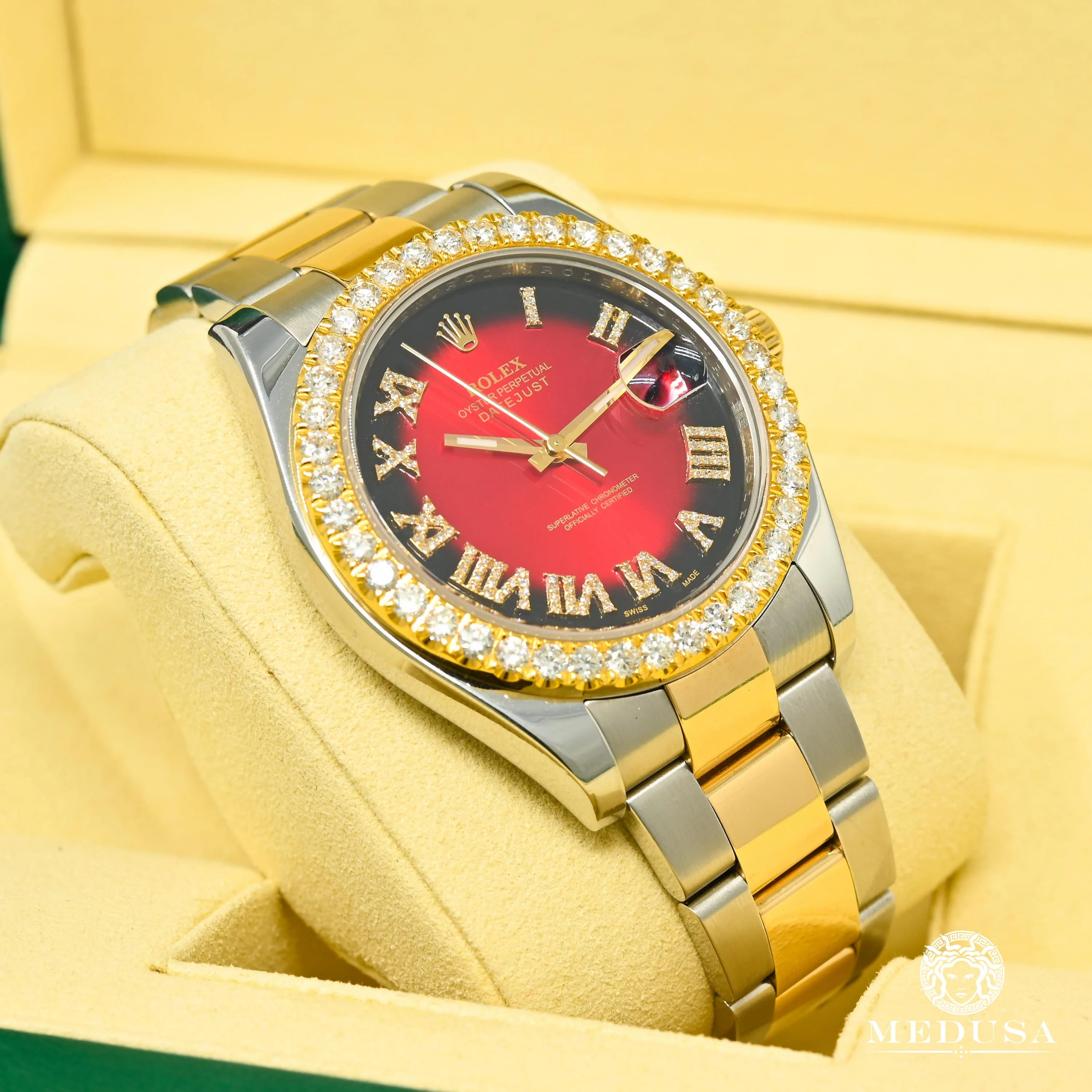 Rolex Datejust 41mm - Oyster Roman Red - Image 4