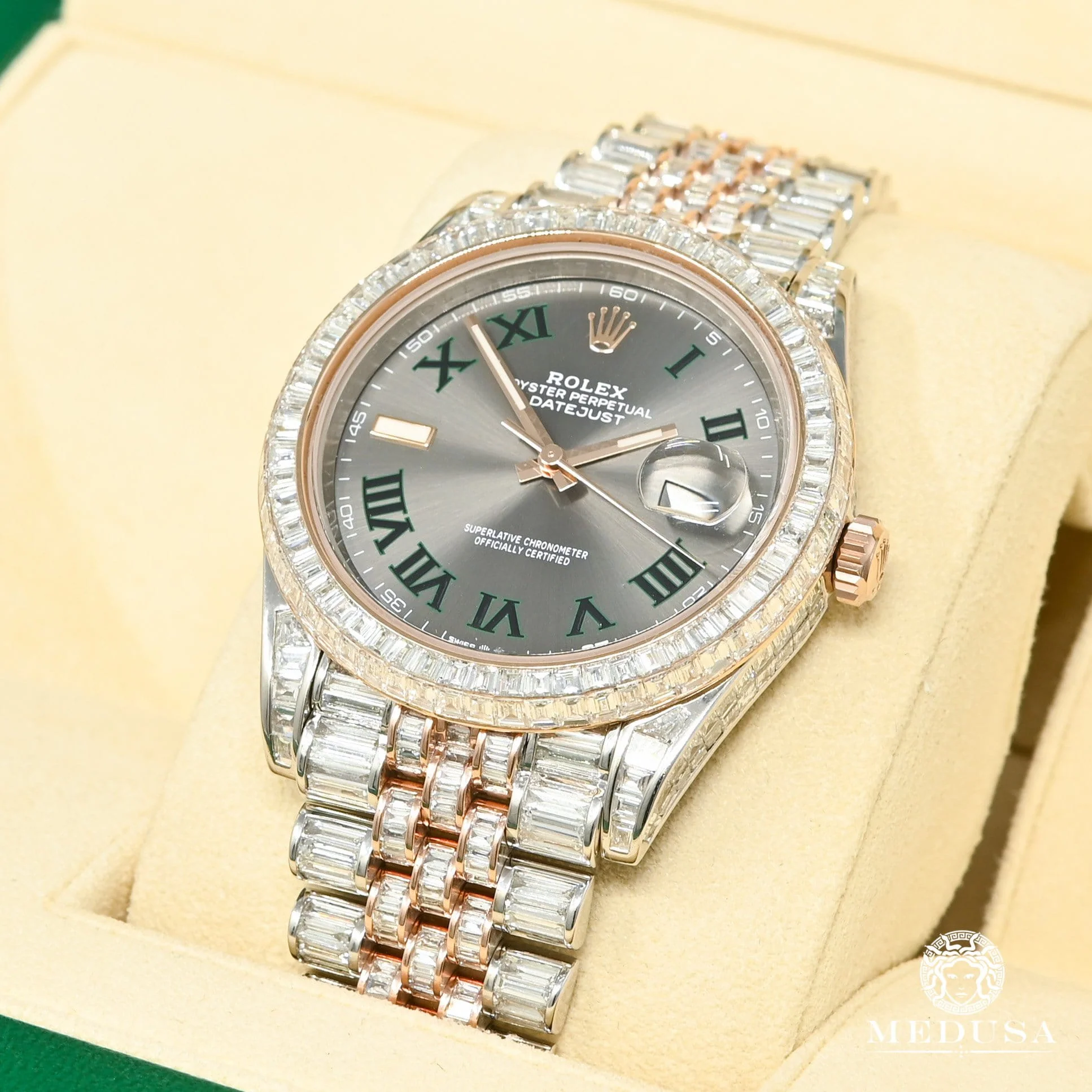 Rolex Datejust 41mm - Wimbledon Everose Emerald Cut - Image 3
