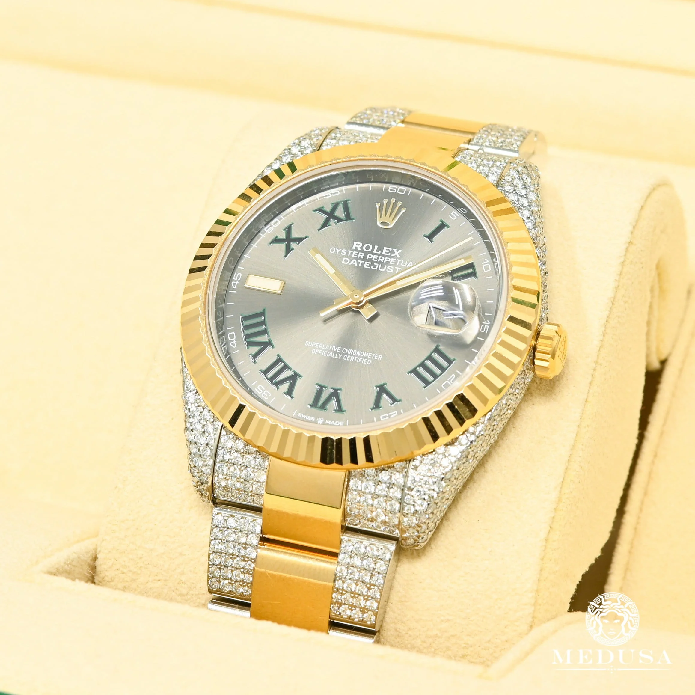 Rolex Datejust 41mm - Wimbledon Fluted Iced - Image 3