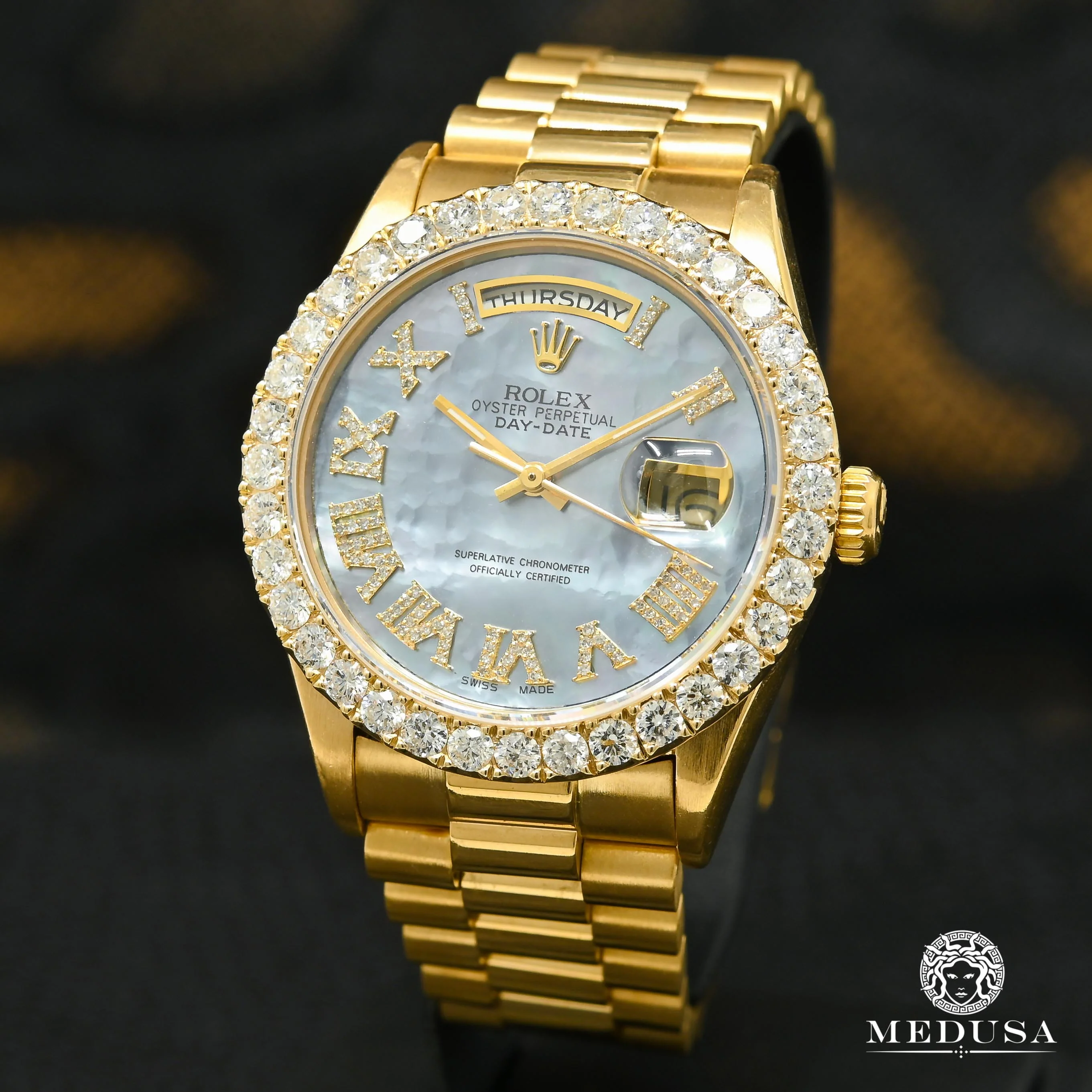 Rolex Day-Date 36mm - Cyan ''Mother Of Pearl''
