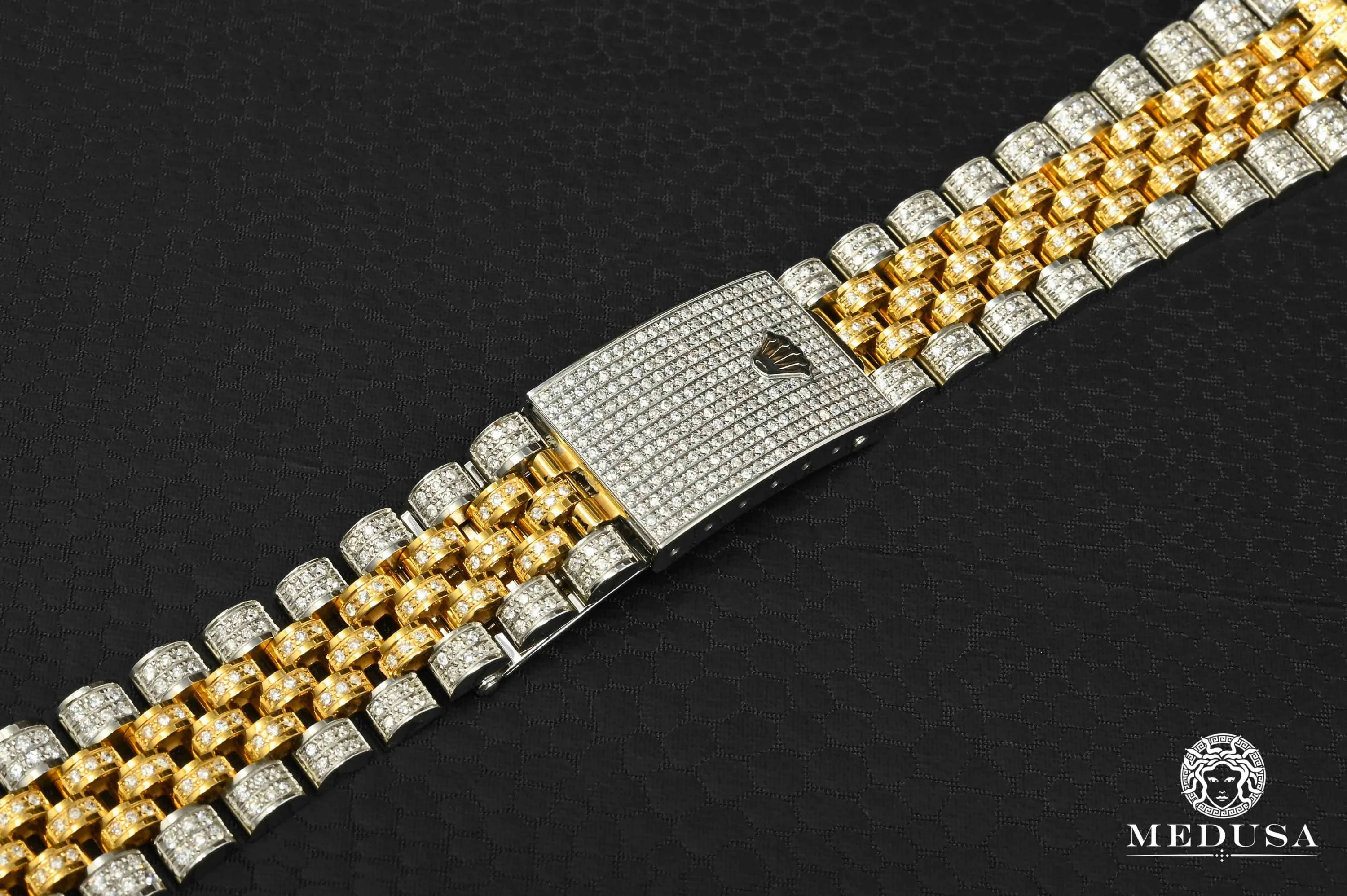 Rolex Jubilee Bracelet - Iced Out 2 Tones - Image 3