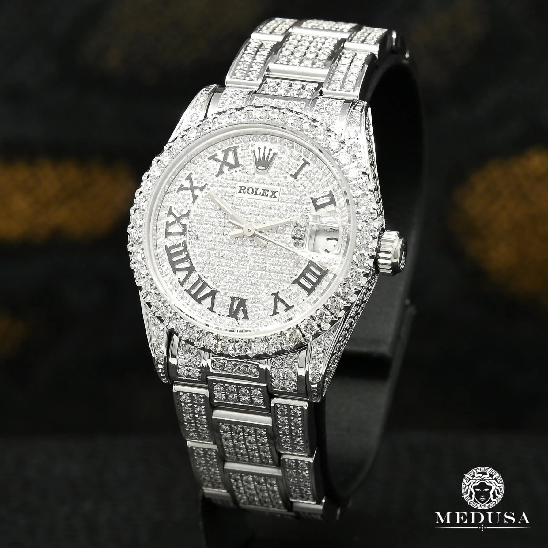 Rolex Oyster Perpetual Date 31mm - Fully Iced Out
