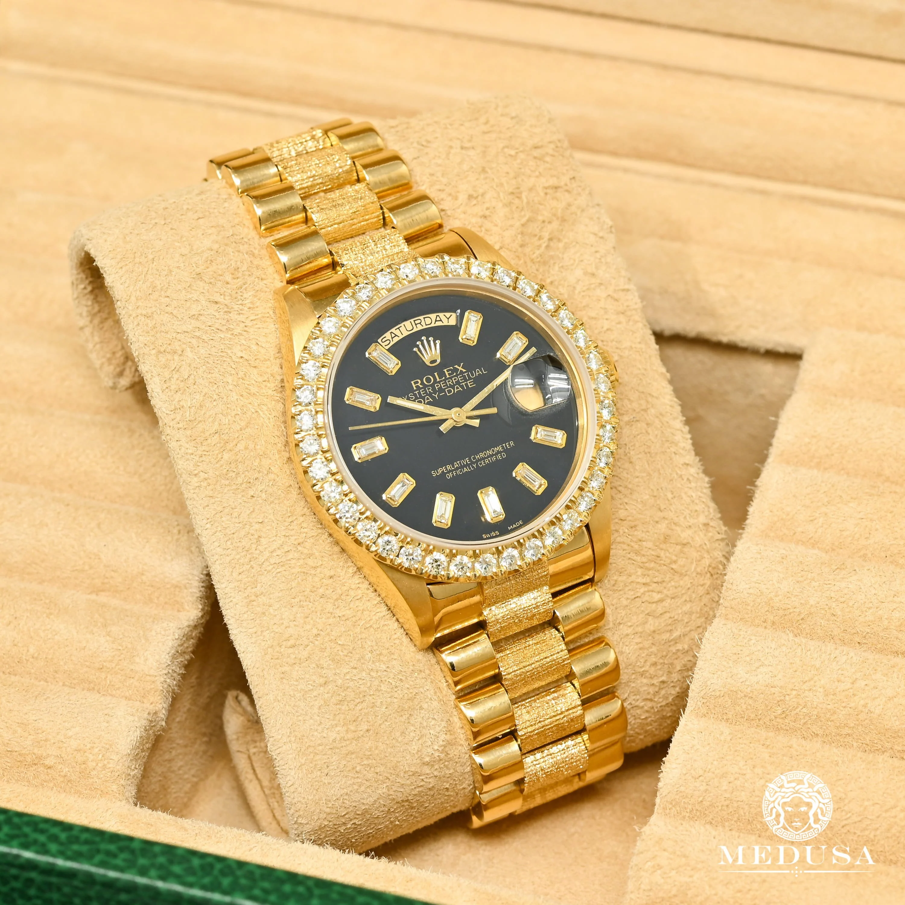 Rolex President Day-Date 36mm - Full Black Baguette - Image 2
