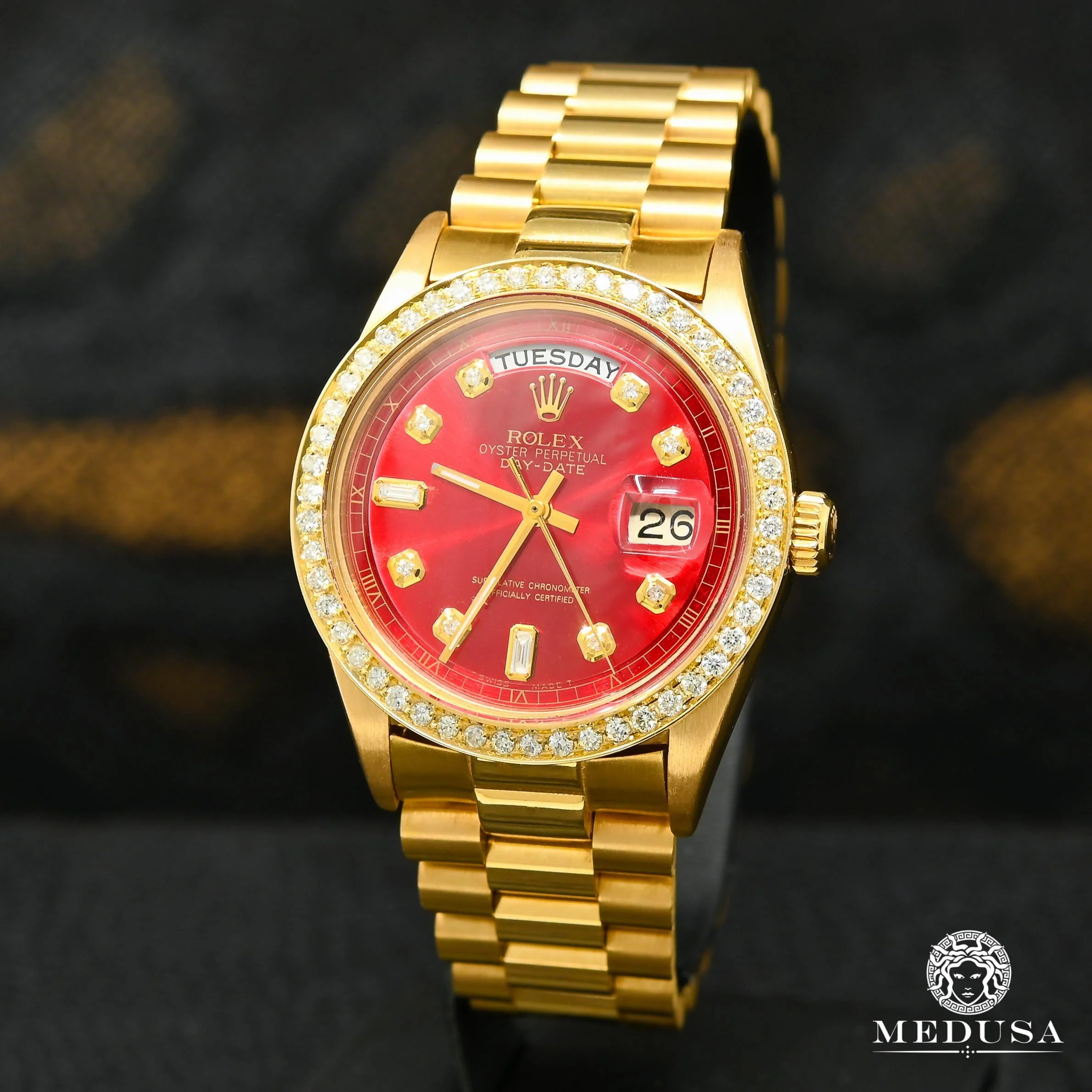 Rolex President Day-Date 36mm - Red Baguette