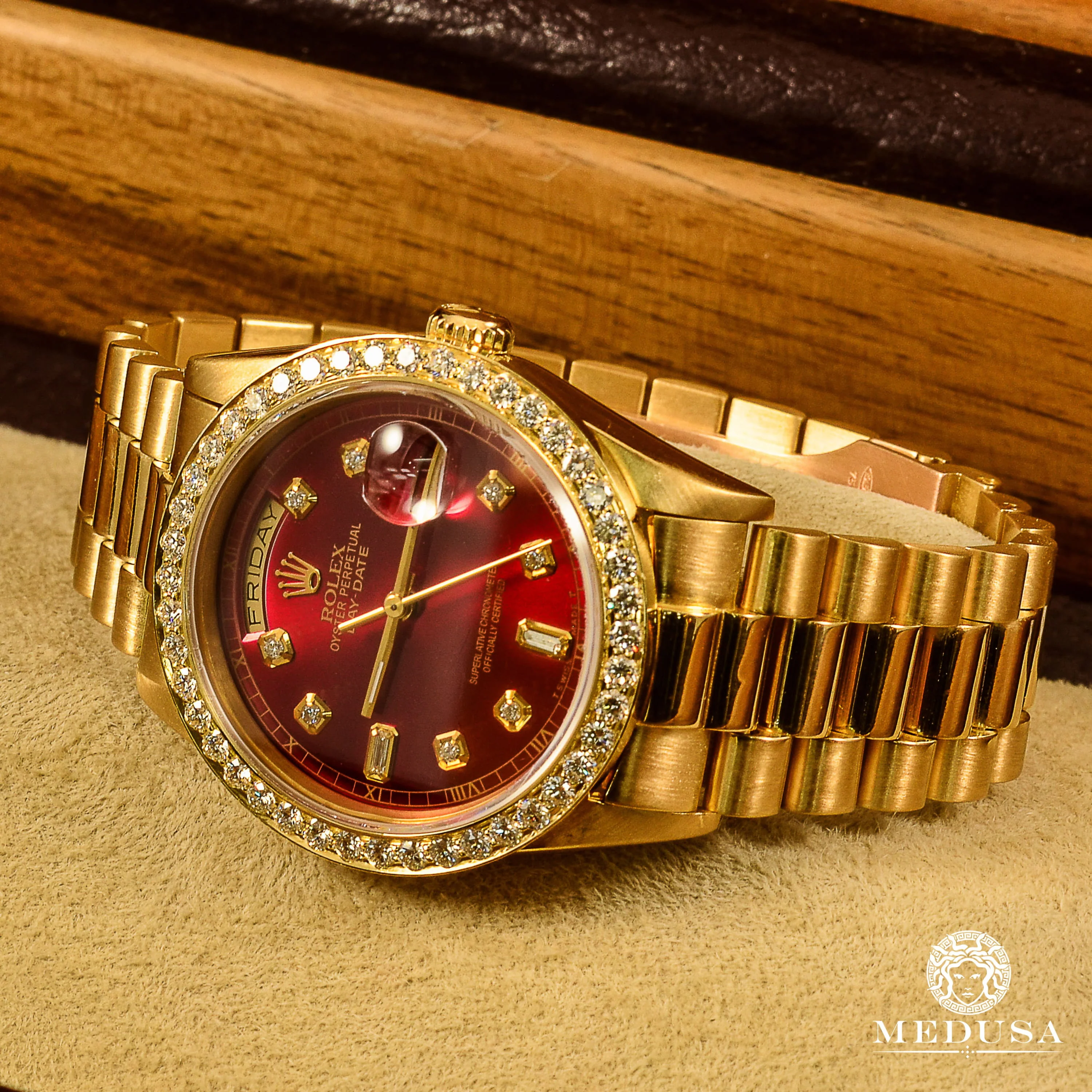 Rolex President Day-Date 36mm - Red Baguette - Image 2