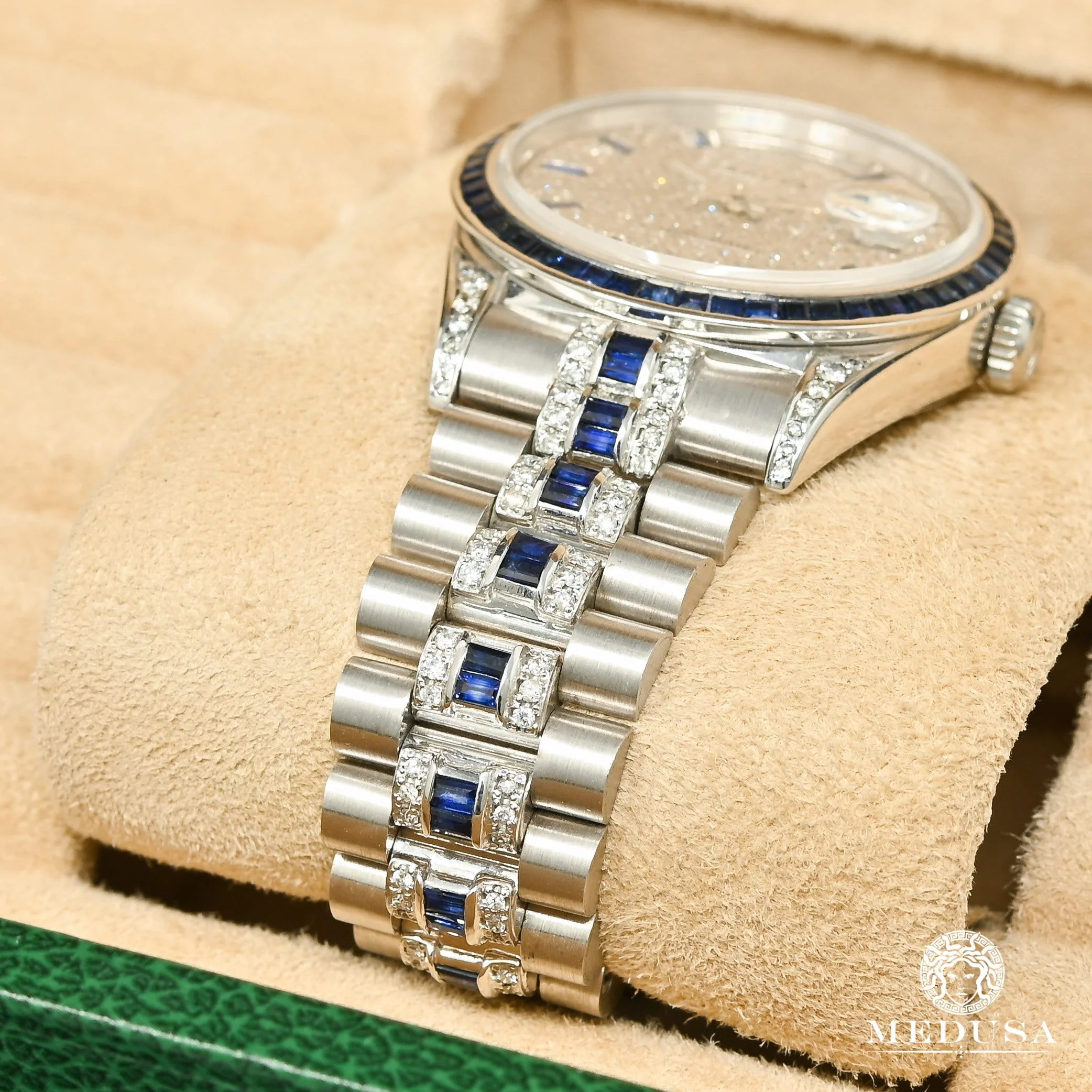 Rolex President Day-Date 36mm - White Gold & Sapphire - Image 4