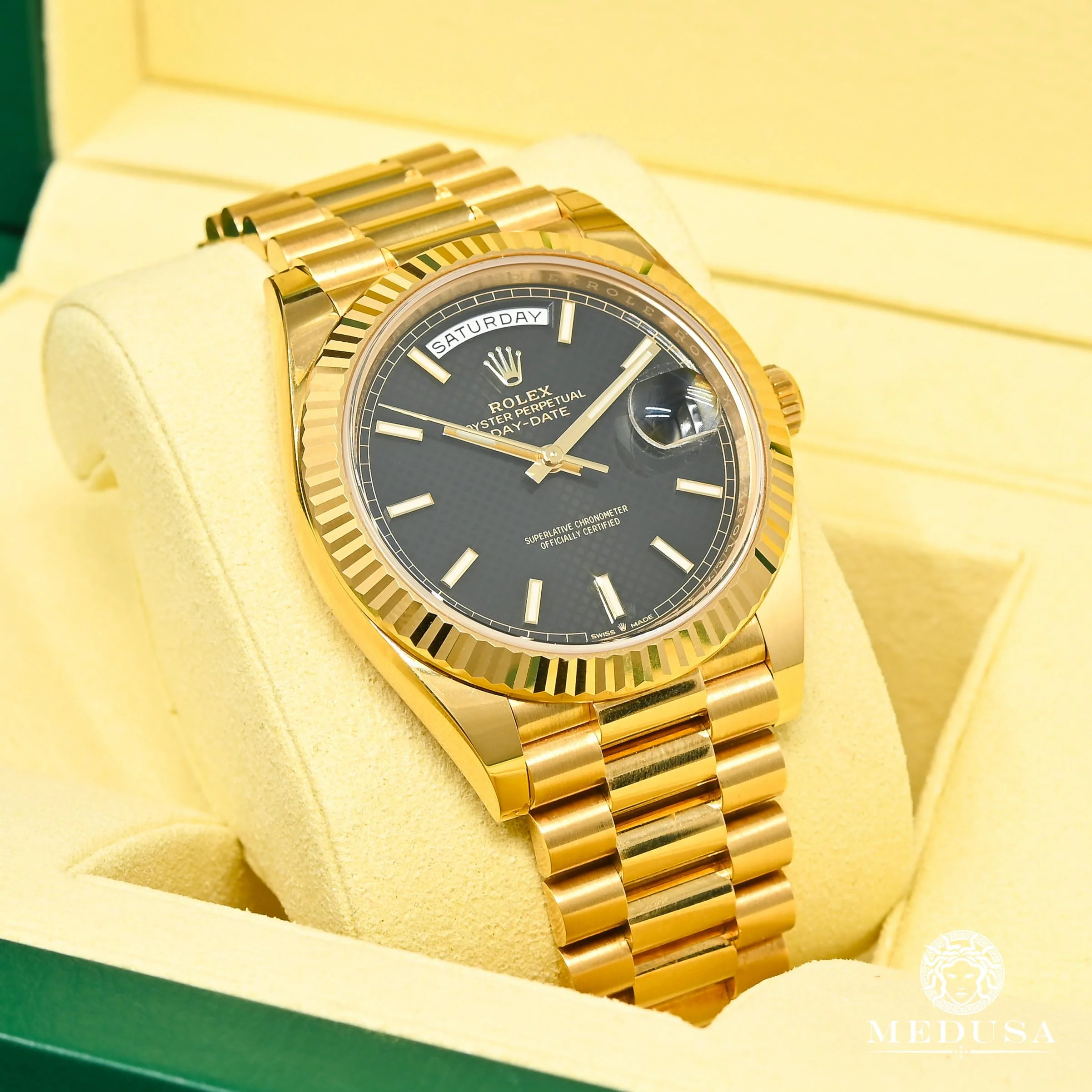 Rolex President Day-Date 40mm - Black Diagonal - Image 3