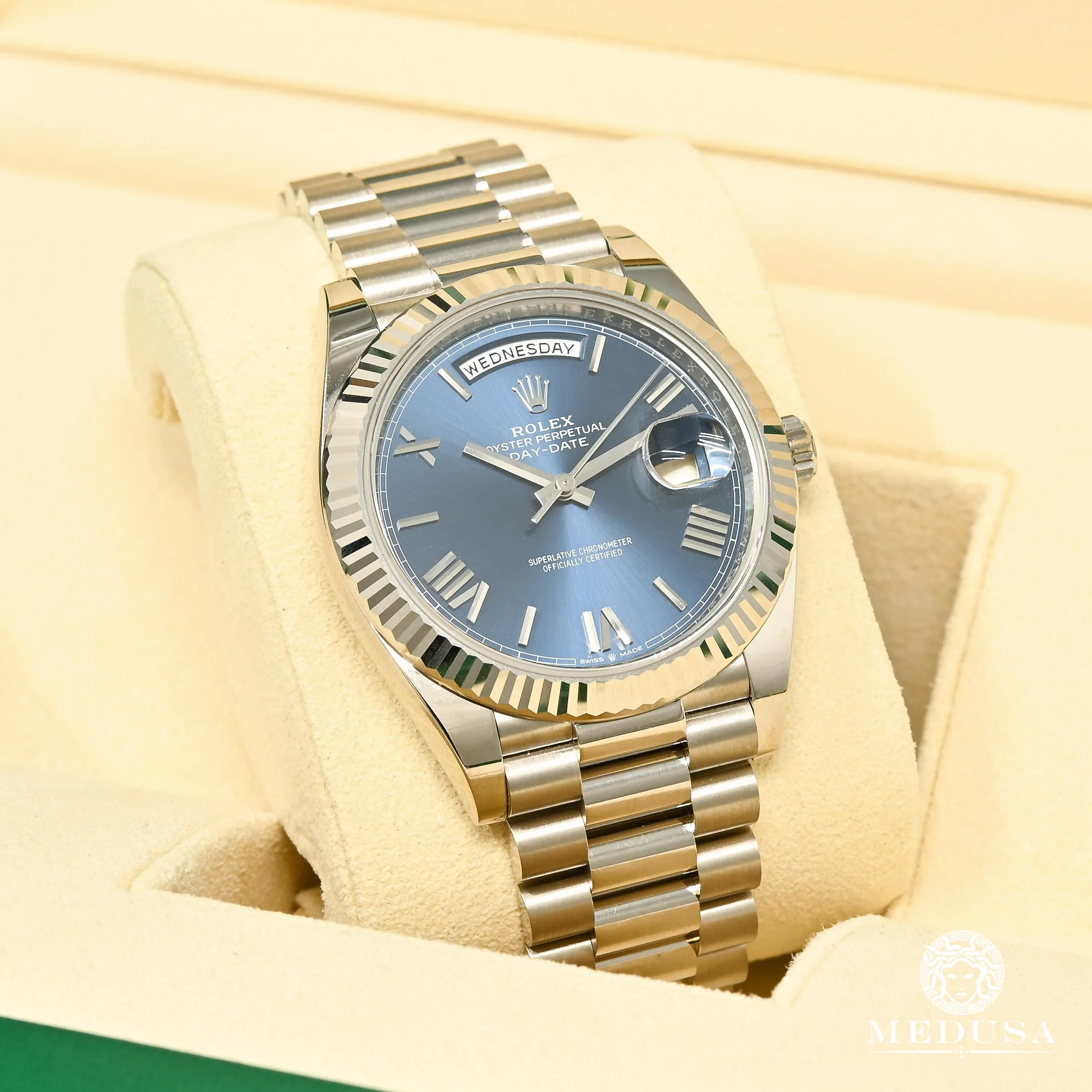 Rolex President Day-Date 40mm - Blue White Gold - Image 2