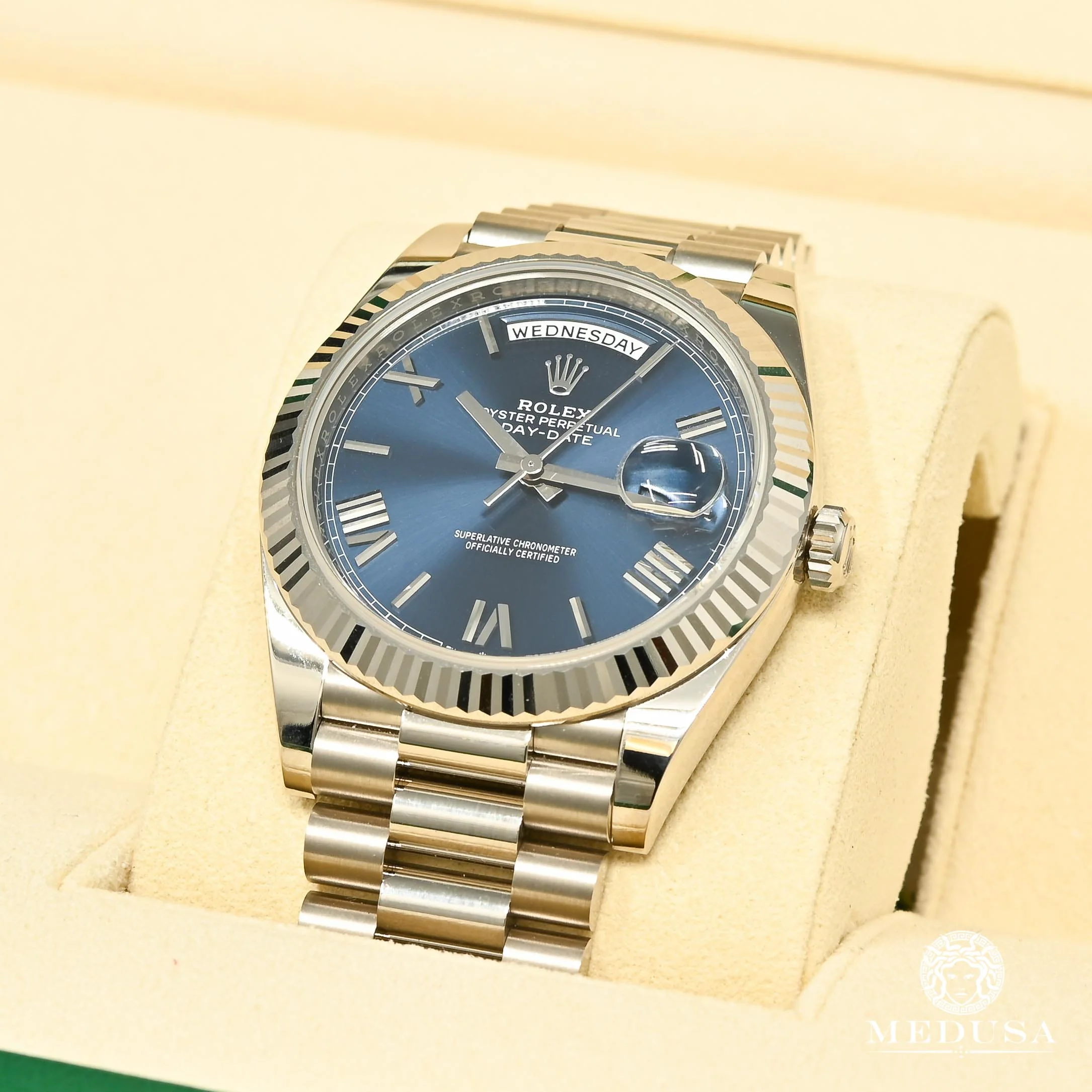 Rolex President Day-Date 40mm - Blue White Gold - Image 3