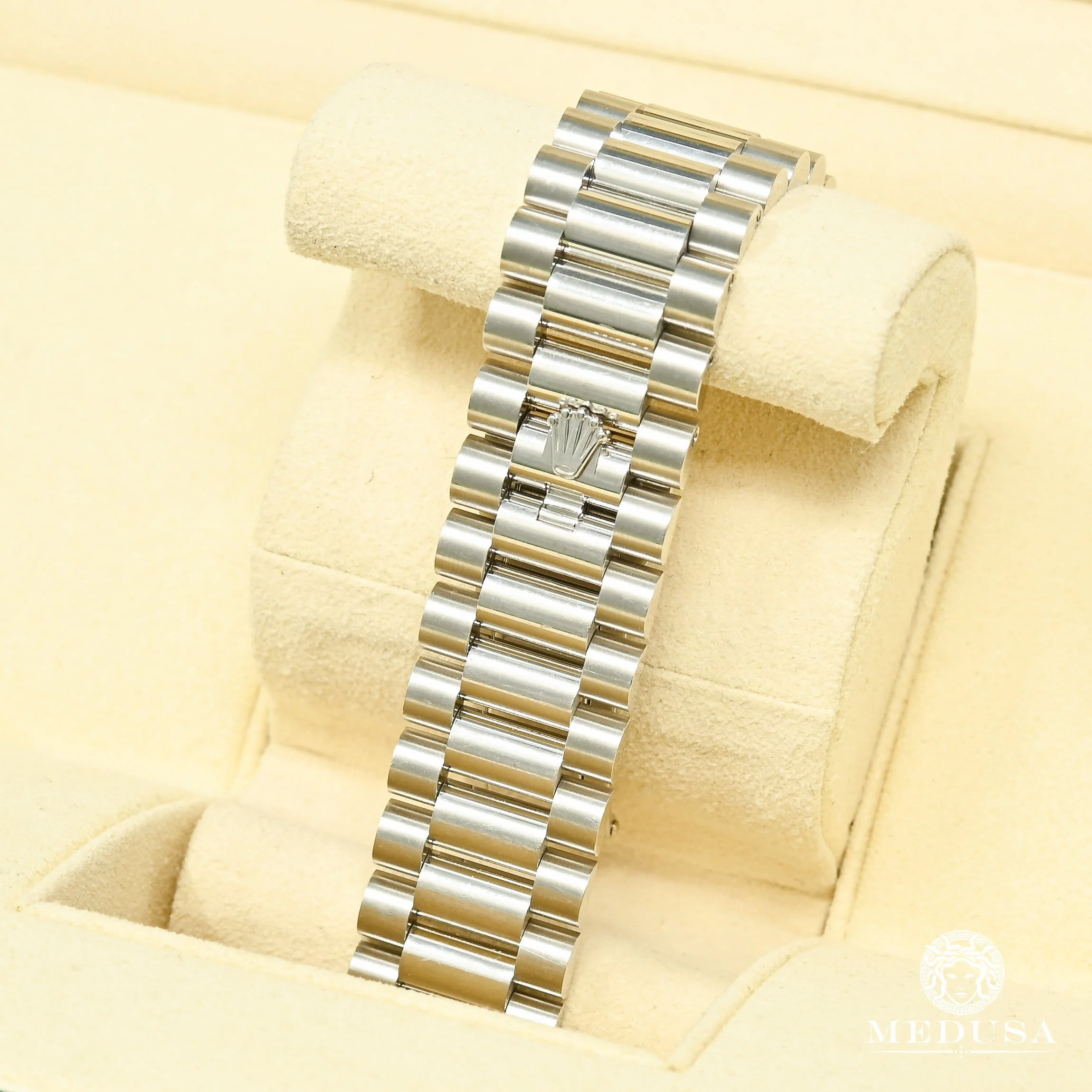 Rolex President Day-Date 40mm - Platinum Blue Baguette Index - Image 5