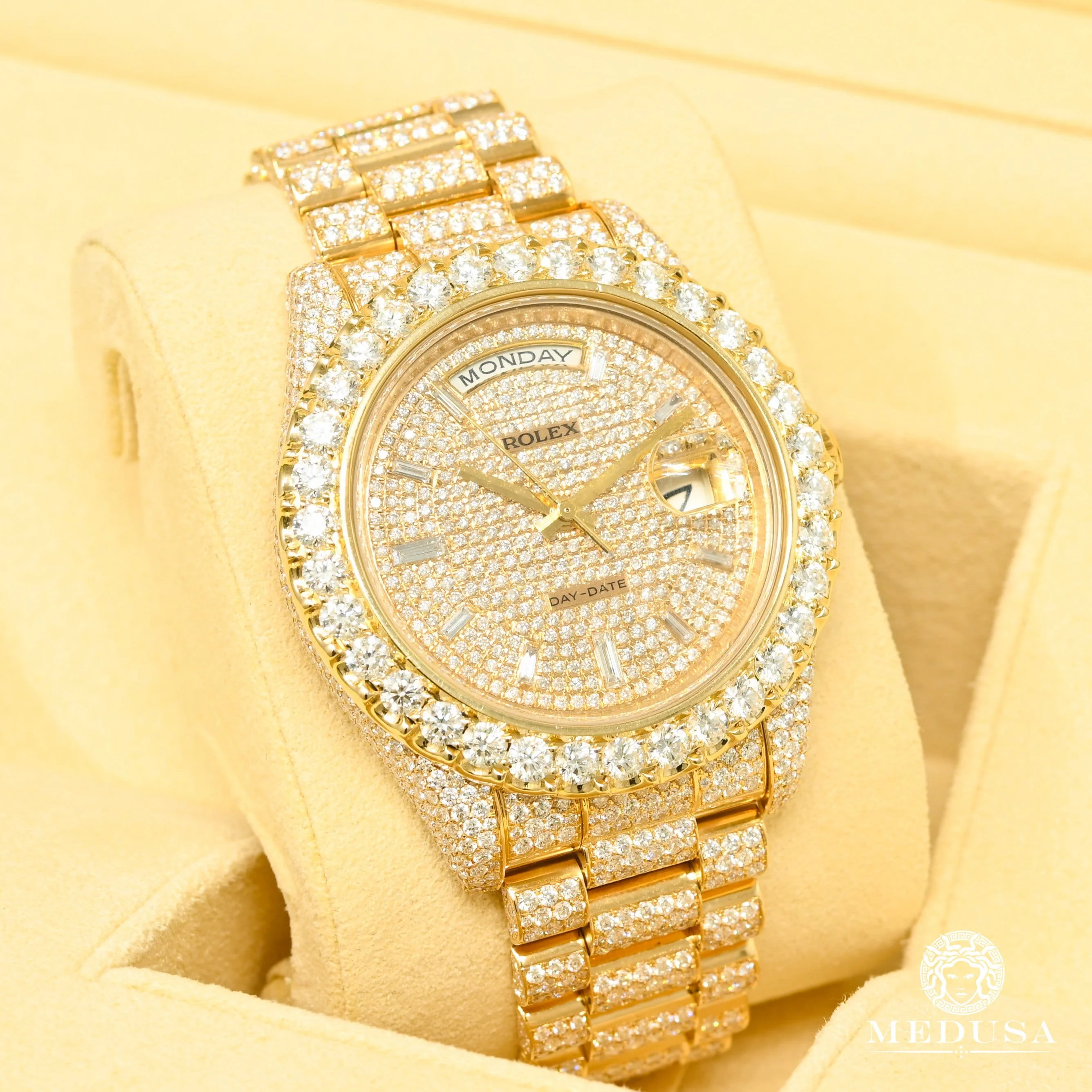 Rolex President Day-Date 41mm - Full Honeycomb Baguette - Image 2