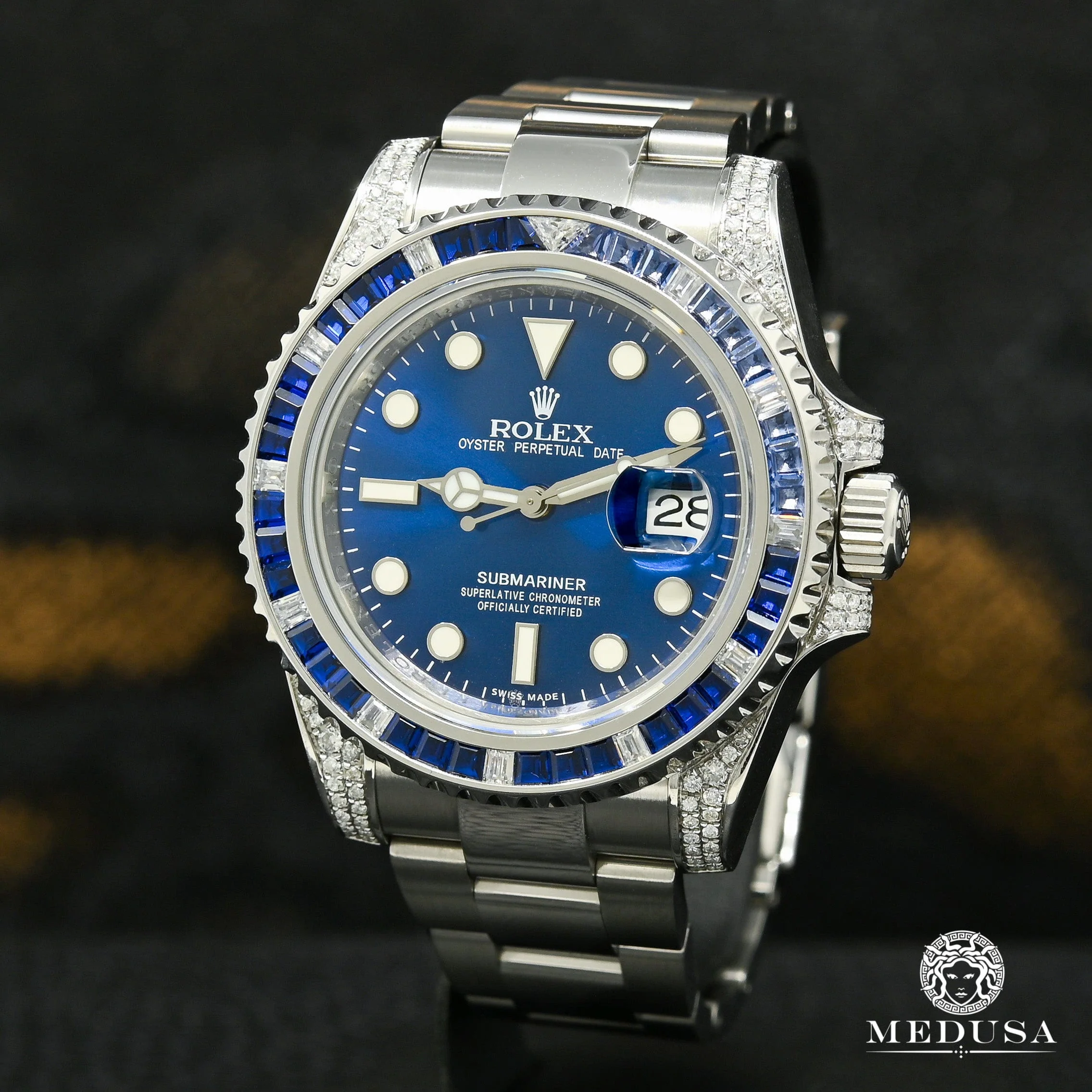 Rolex Submariner 40mm - Blue Diamond & Sapphire