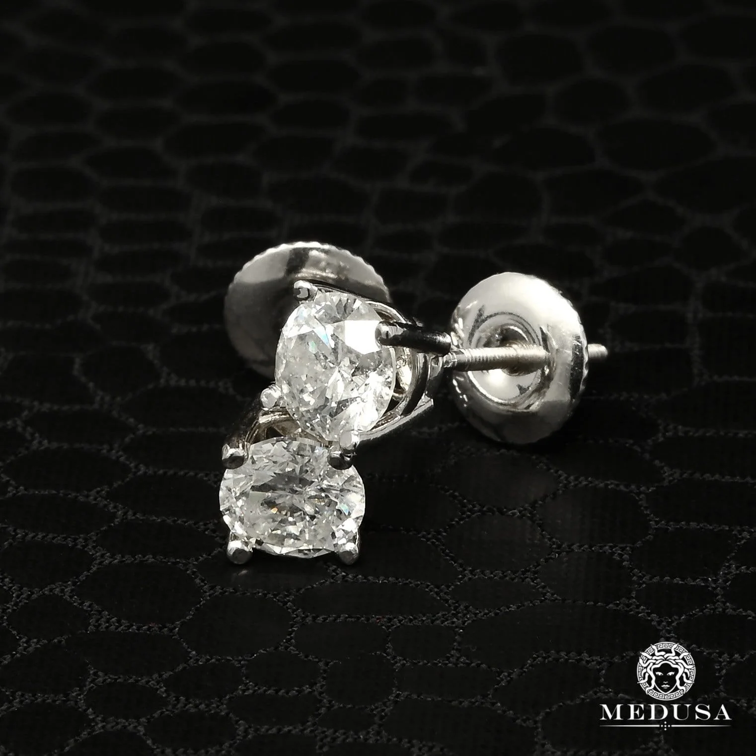 Clous d'oreilles diamant Round X1 - Image 3
