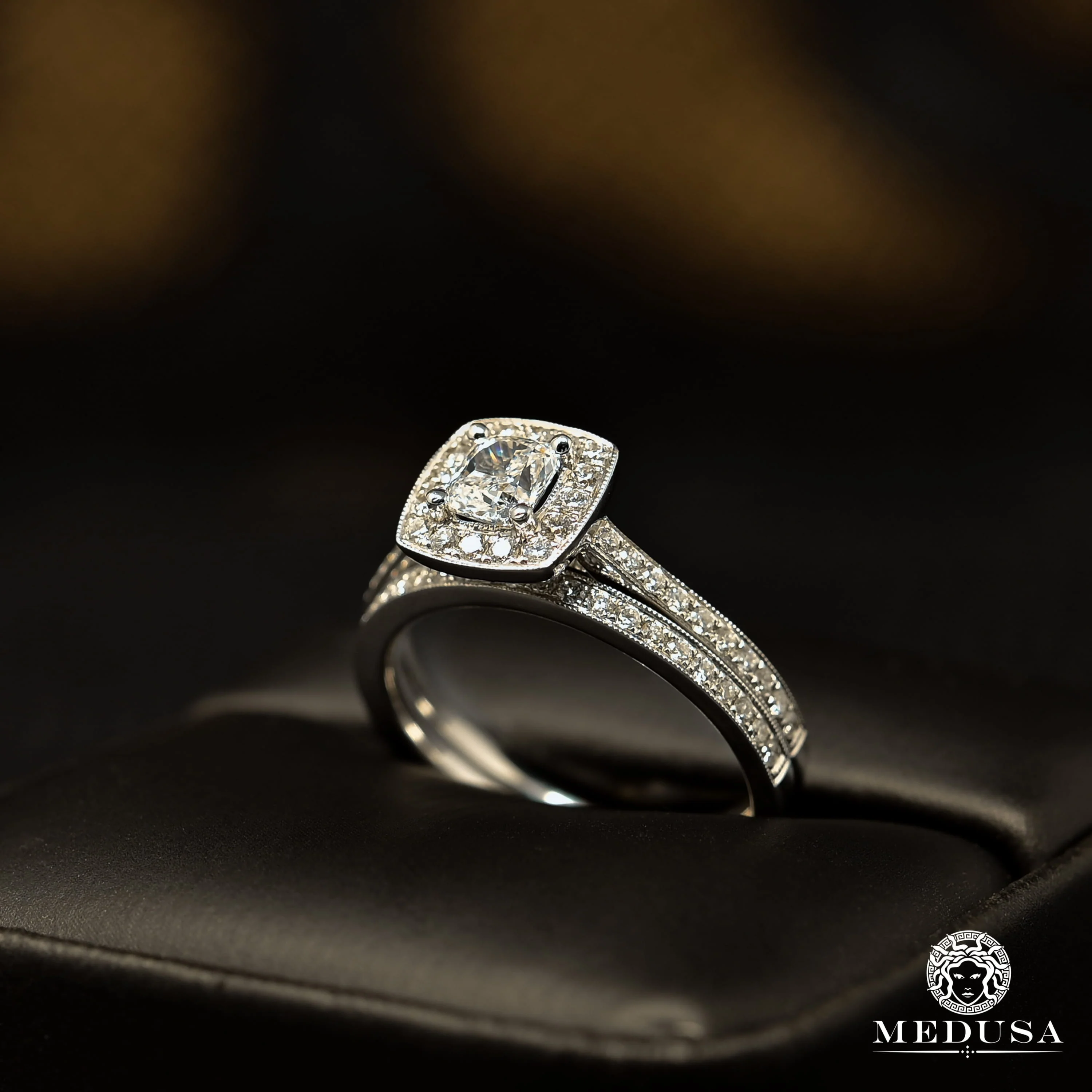 Trinity Set F4 - Solitaire Ring 50PT Cushion Cut  - Image 2