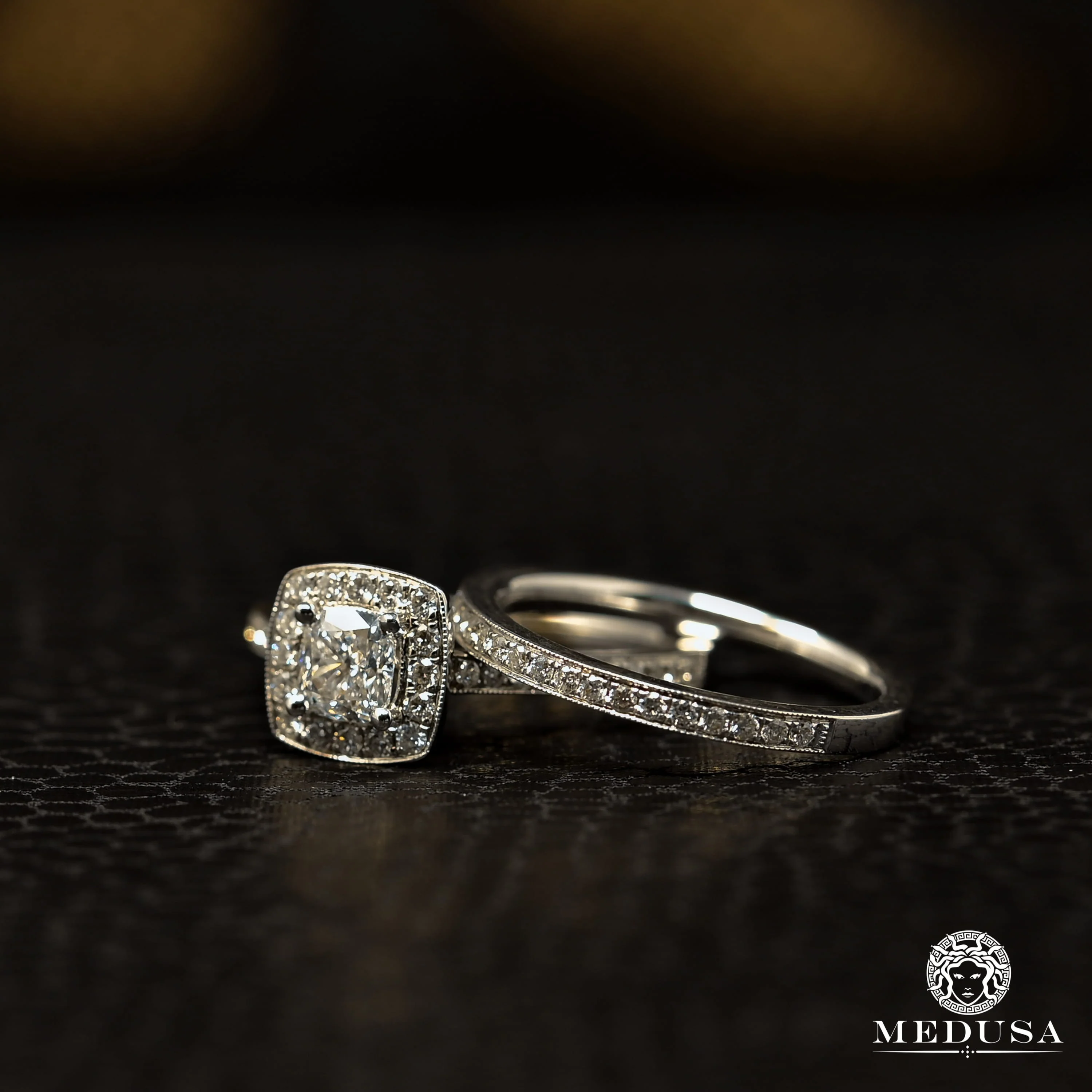 Trinity Set F4 - Solitaire Ring 50PT Cushion Cut  - Image 3