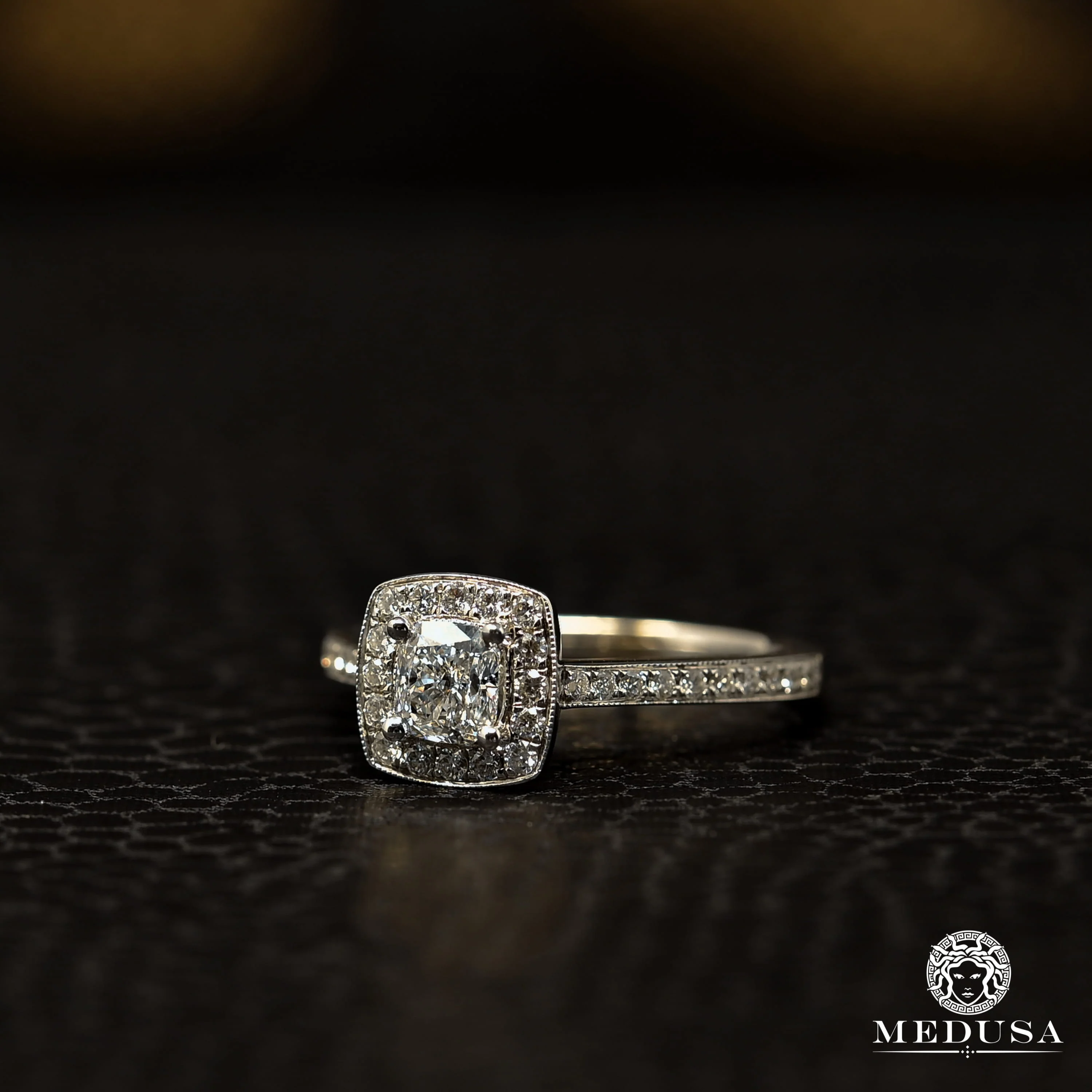 Trinity Set F4 - Solitaire Ring 50PT Cushion Cut  - Image 4