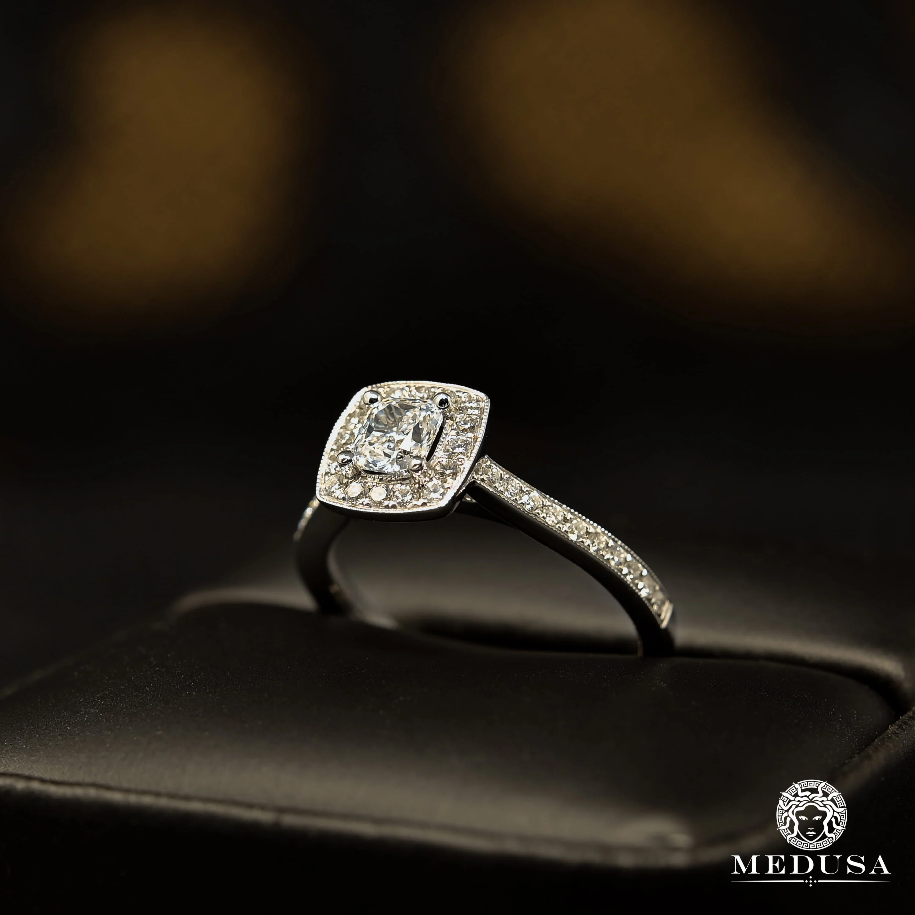 Trinity Set F4 - Solitaire Ring 50PT Cushion Cut  - Image 6